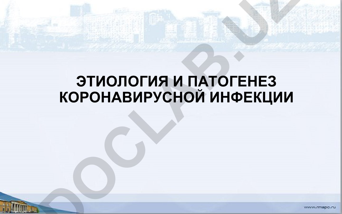 Этиология и патогенез коронавирусной инфекции
