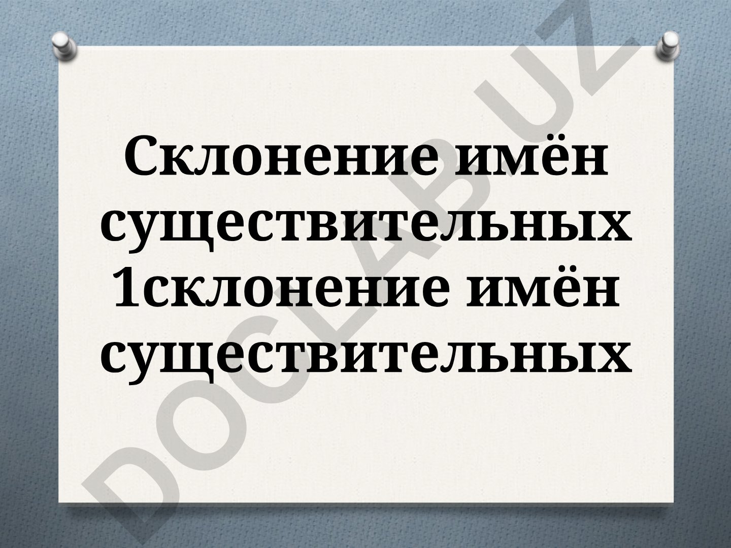 Склонение имён существительных в русском языке