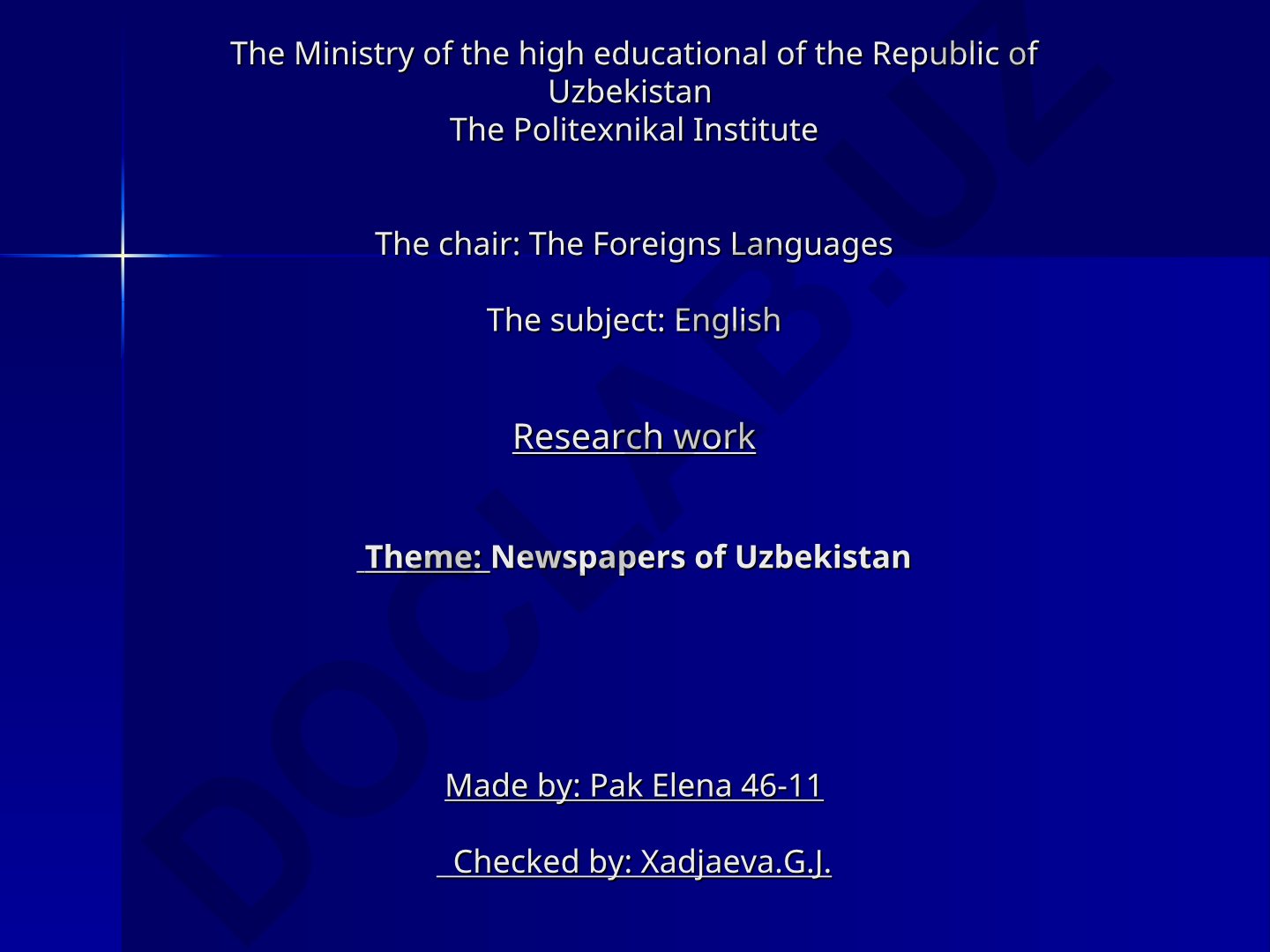 Newspapers of Uzbekistan