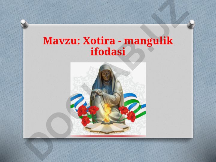 Xotira - mangulik ifodasi