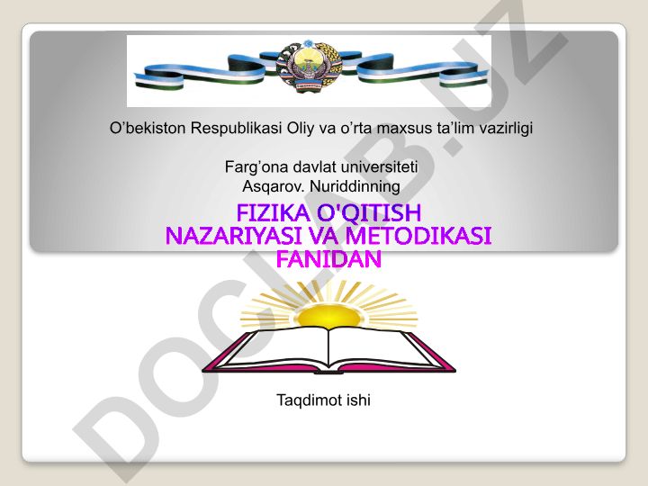 Fizika o'qitish metodikasining rivojlanish tarixi