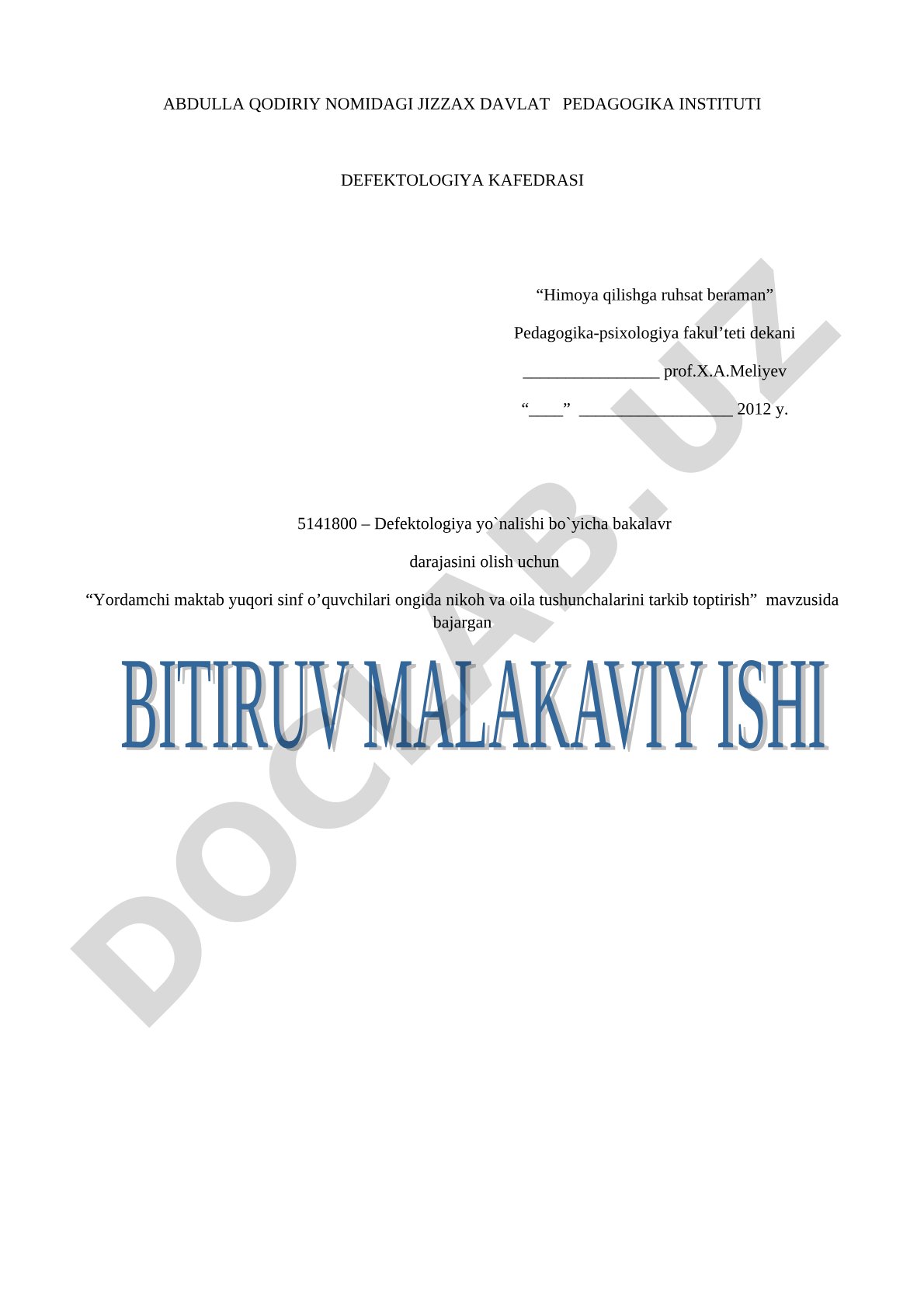 Yordamchi maktabning boshlang'ich sinflarida matematik savodxonlikka o'rgatishda olib boriladigan koreksion ishlar