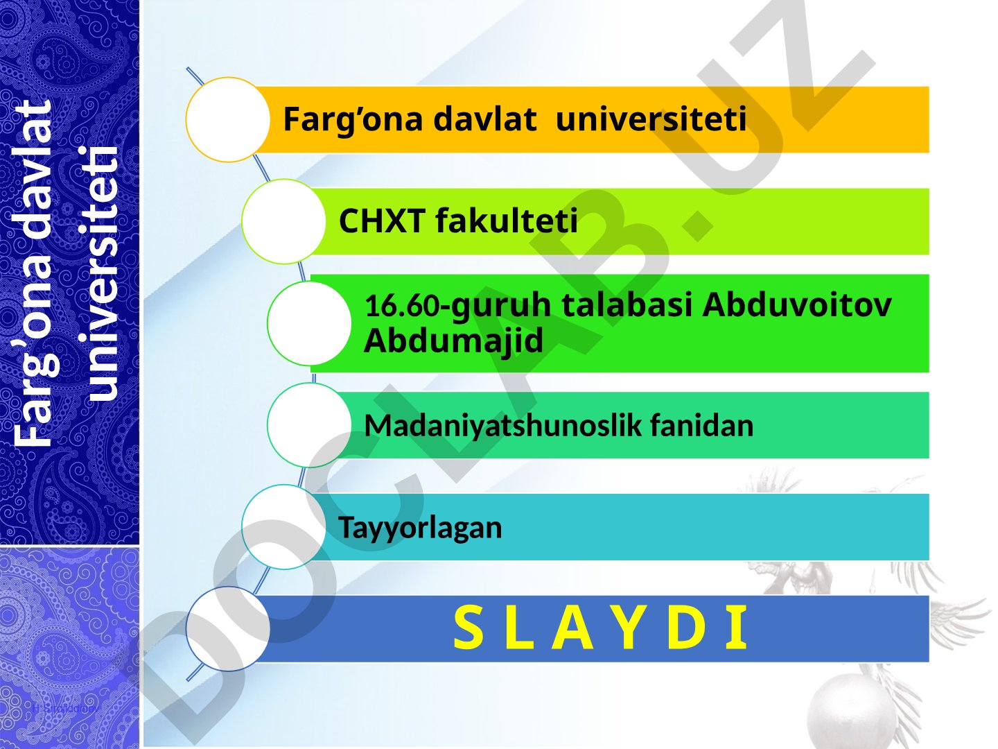 Sharq uyg'onish davri madaniyati va uning o'ziga xos xususiyatlari