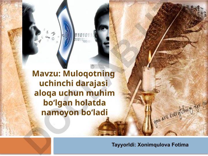 Muloqotning uchinchi darajasi aloqa uchun muhim boʻlgan holatda namoyon boʻladi