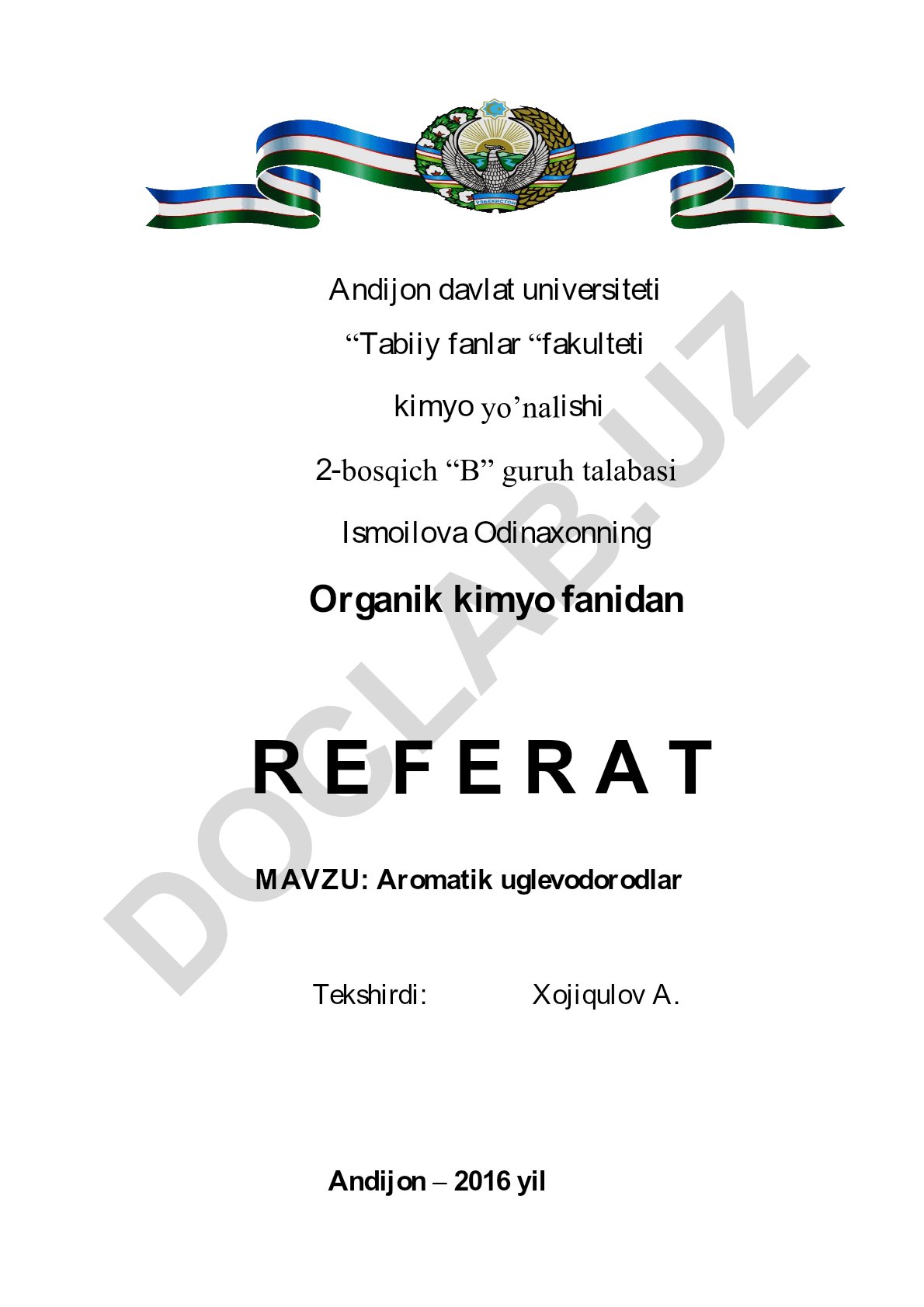 Aromatik uglevodorodlar