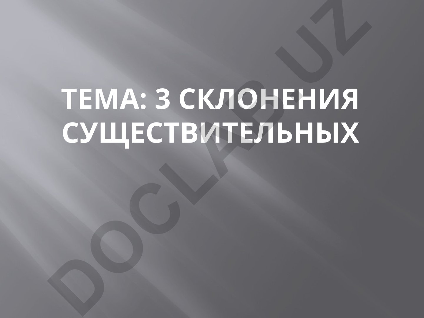 3 склонения существительных