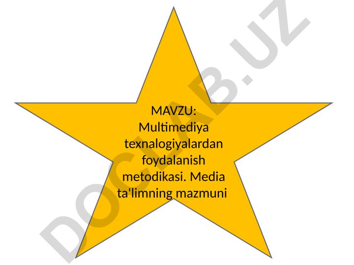 Multimediya texnalogiyalardan foydalanish metodikasi. Media ta'limning mazmuni