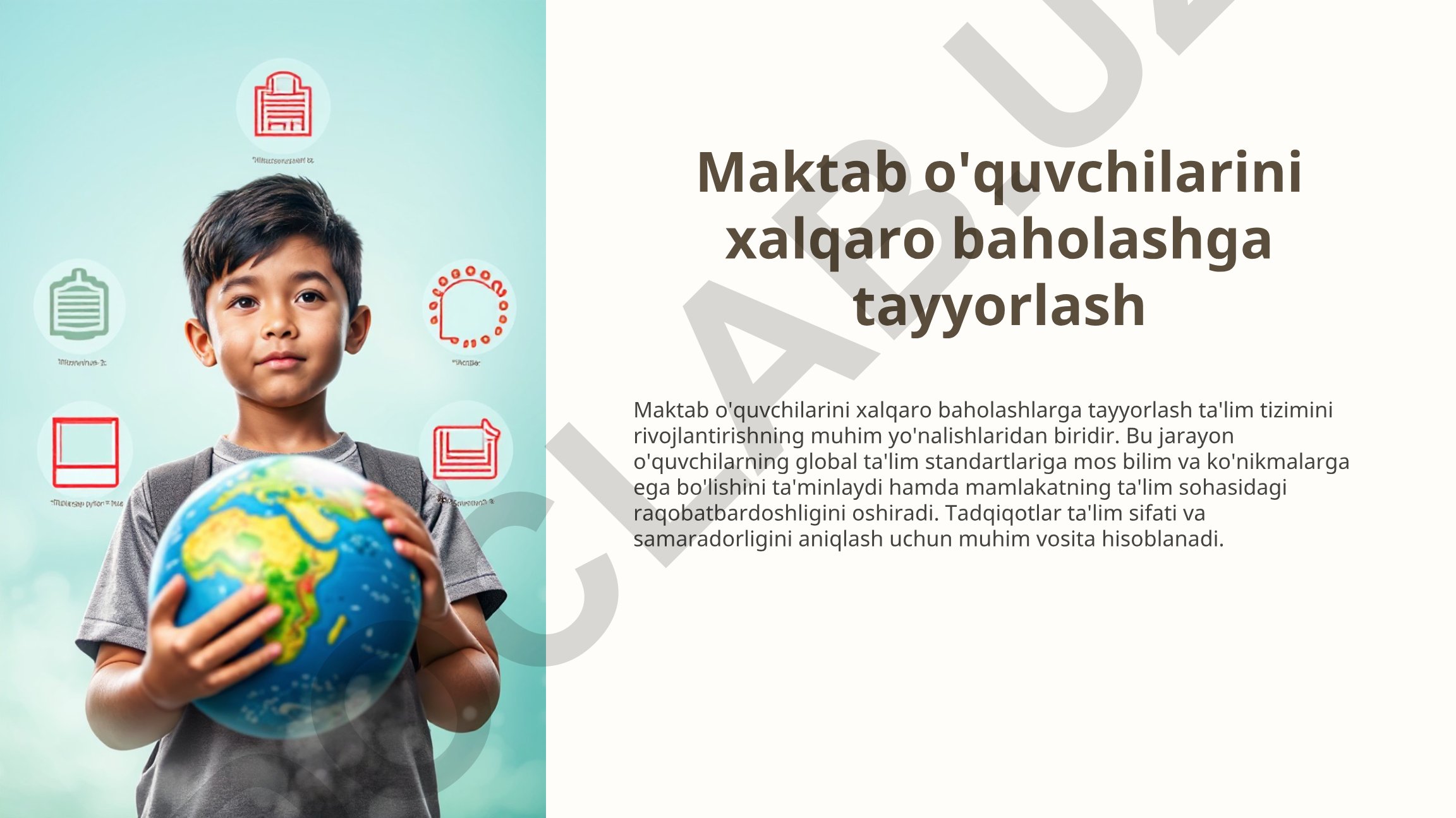 Maktab o'quvchilarini xalqaro baholashga tayyorlash