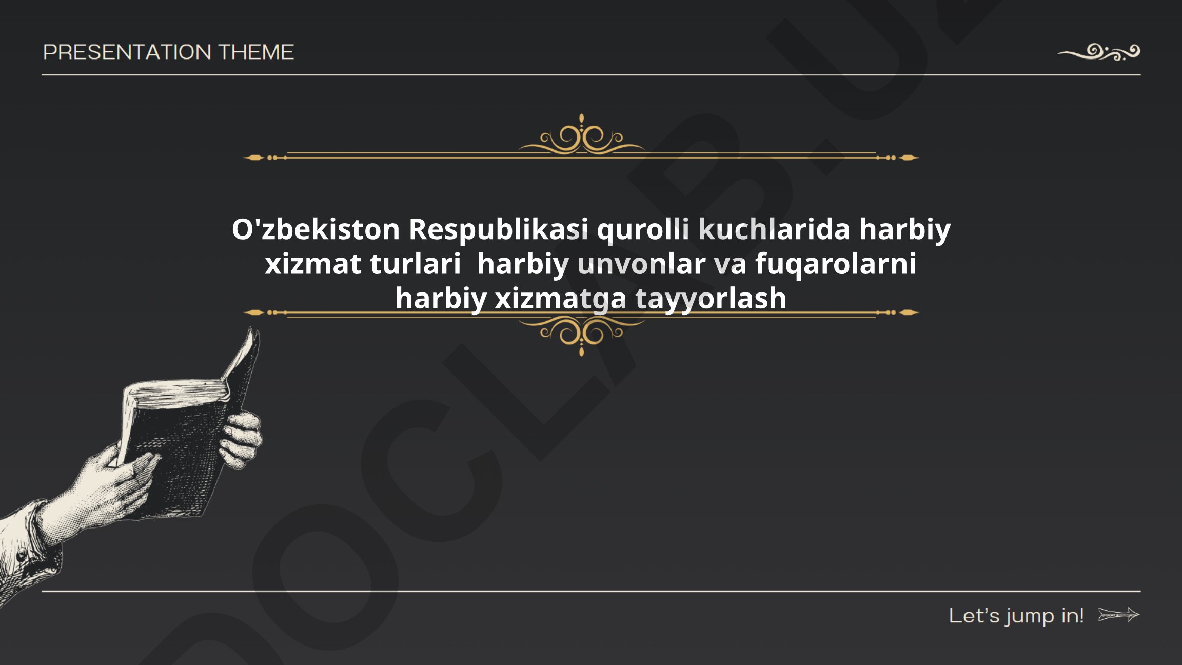 O'zbekiston Respublikasi Qurolli Kuchlarida harbiy xizmat turlari va tayyorlash