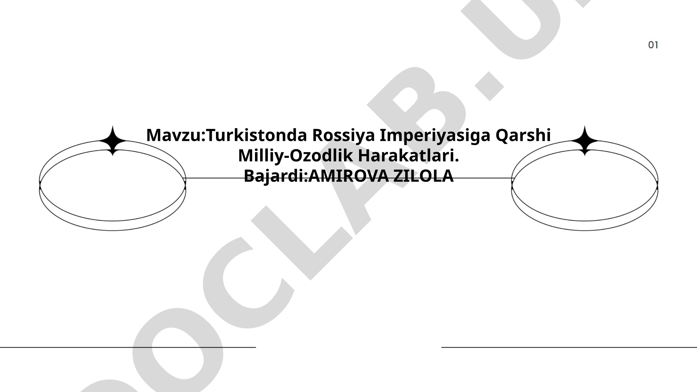 Turkistonda Rossiya Imperiyasiga Qarshi Milliy-Ozodlik Harakatlari