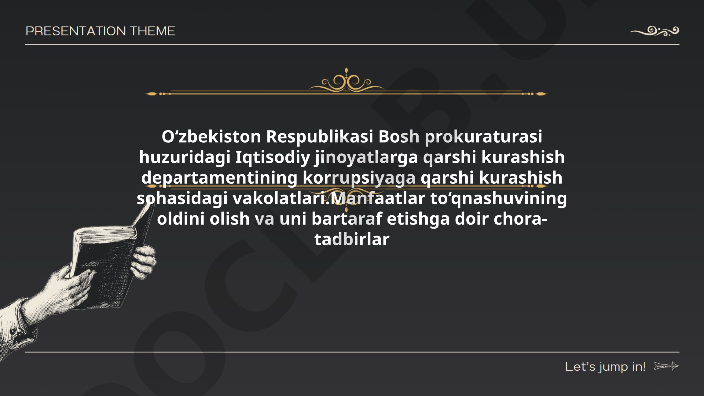 Korrupsiyaga qarshi kurash strategiyasi va manfaatlar to'qnashuvini bartaraf etish