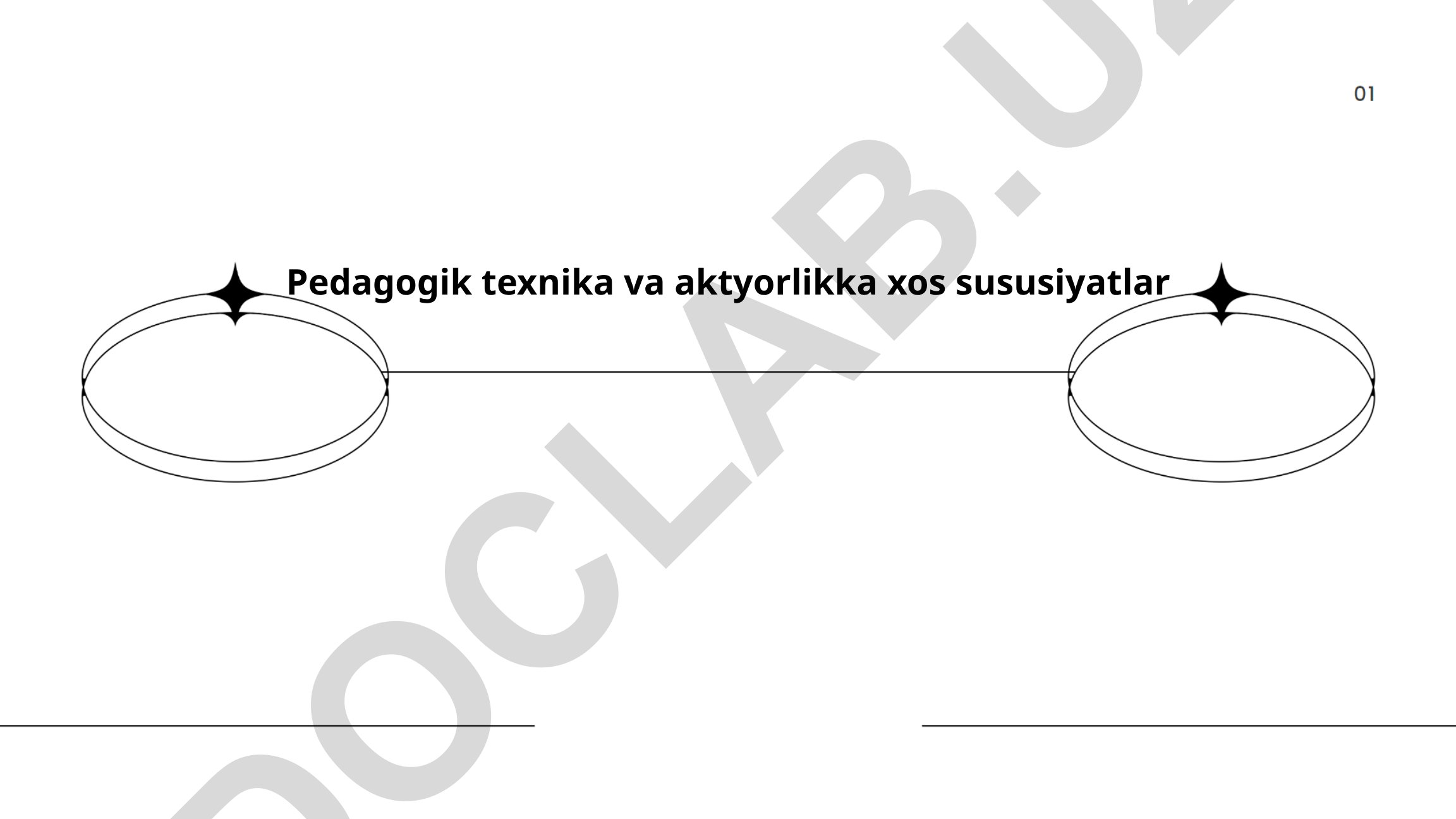 Pedagogik texnika va aktyorlikka xos xususiyatlar