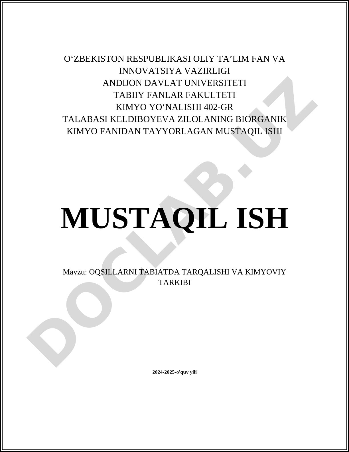Oqsillarning tabiatda tarqalishi va kimyoviy tarkibi