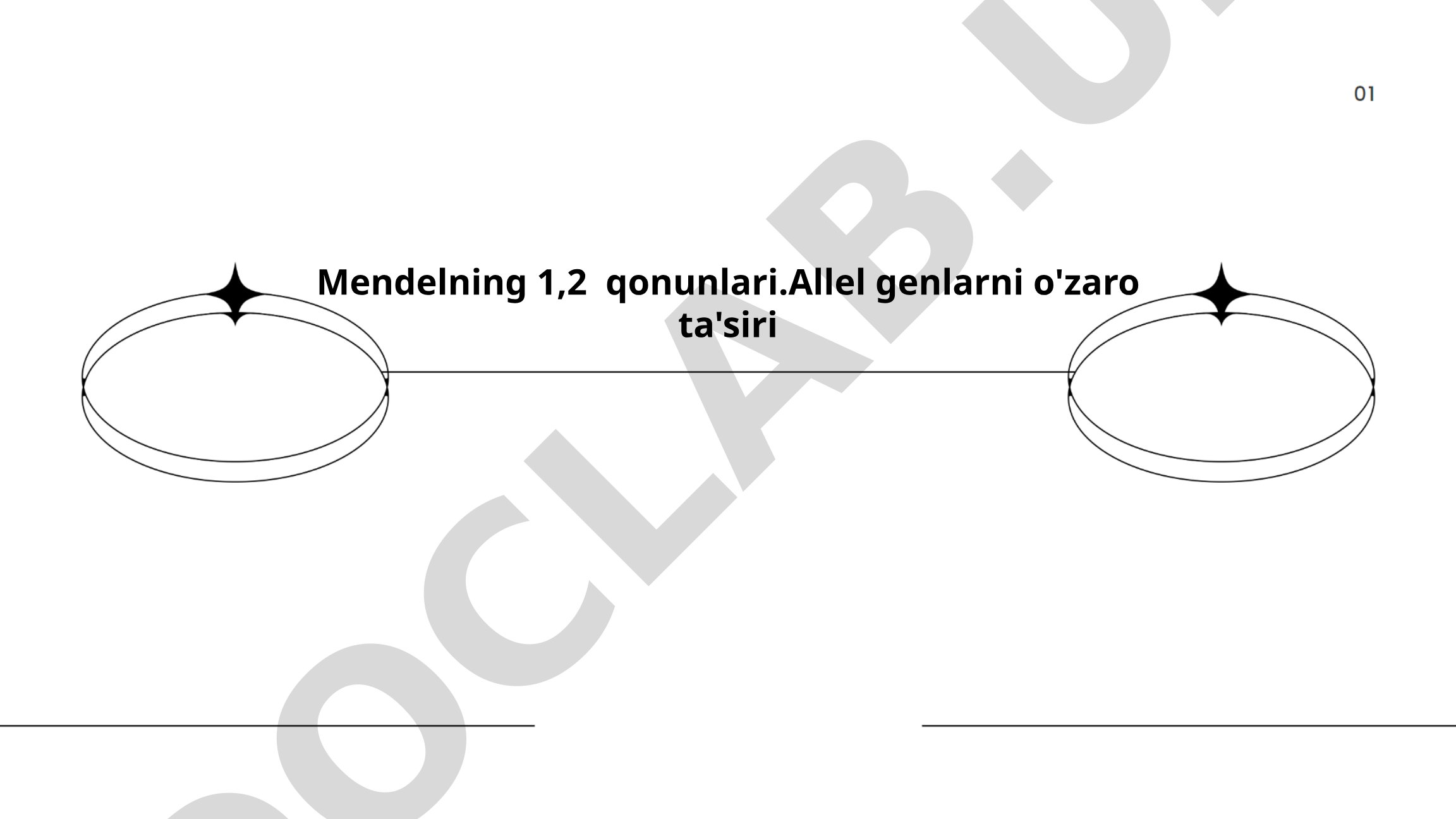 Mendelning 1,2 qonunlari. Allel genlarni o'zaro ta'siri