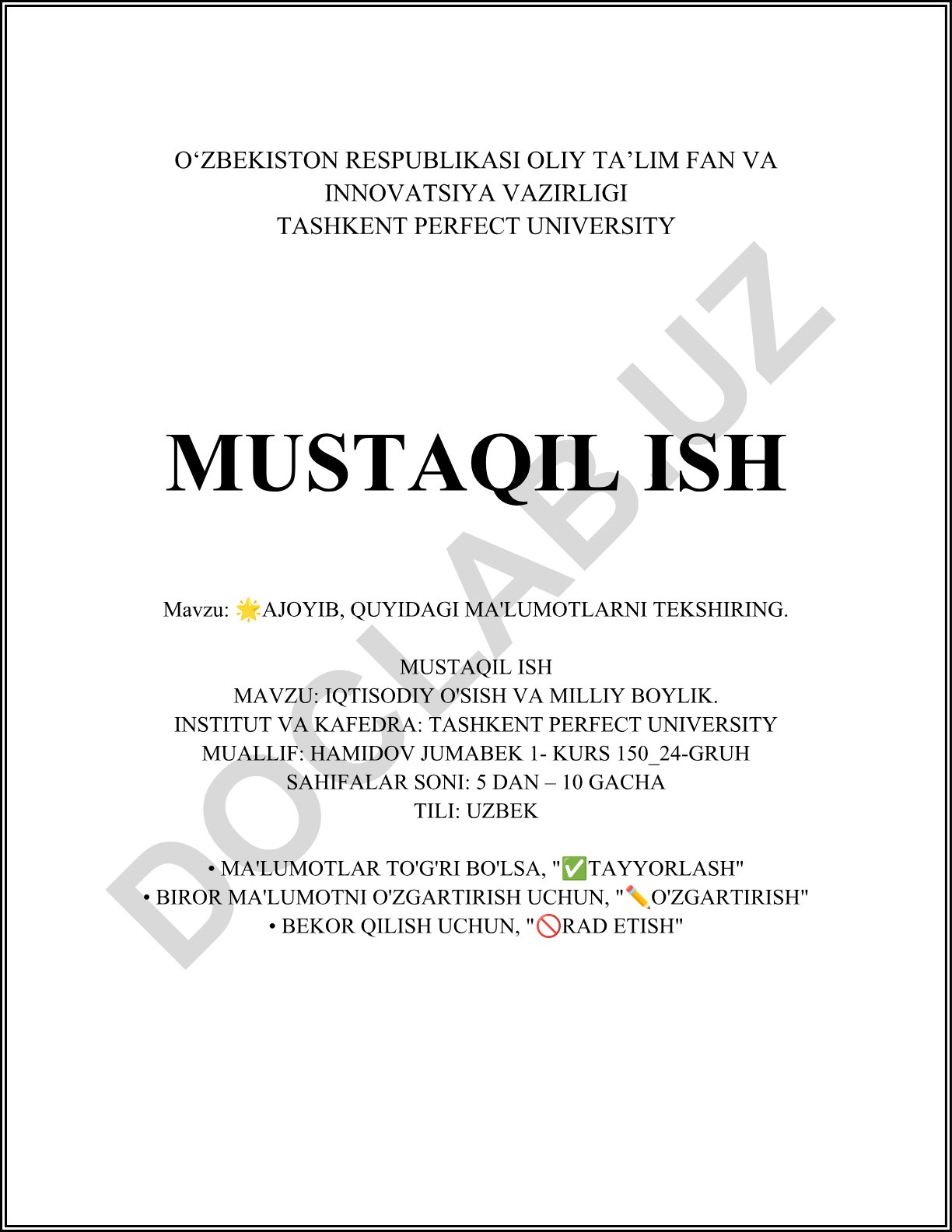 Iqtisodiy o'sish va milliy boylik