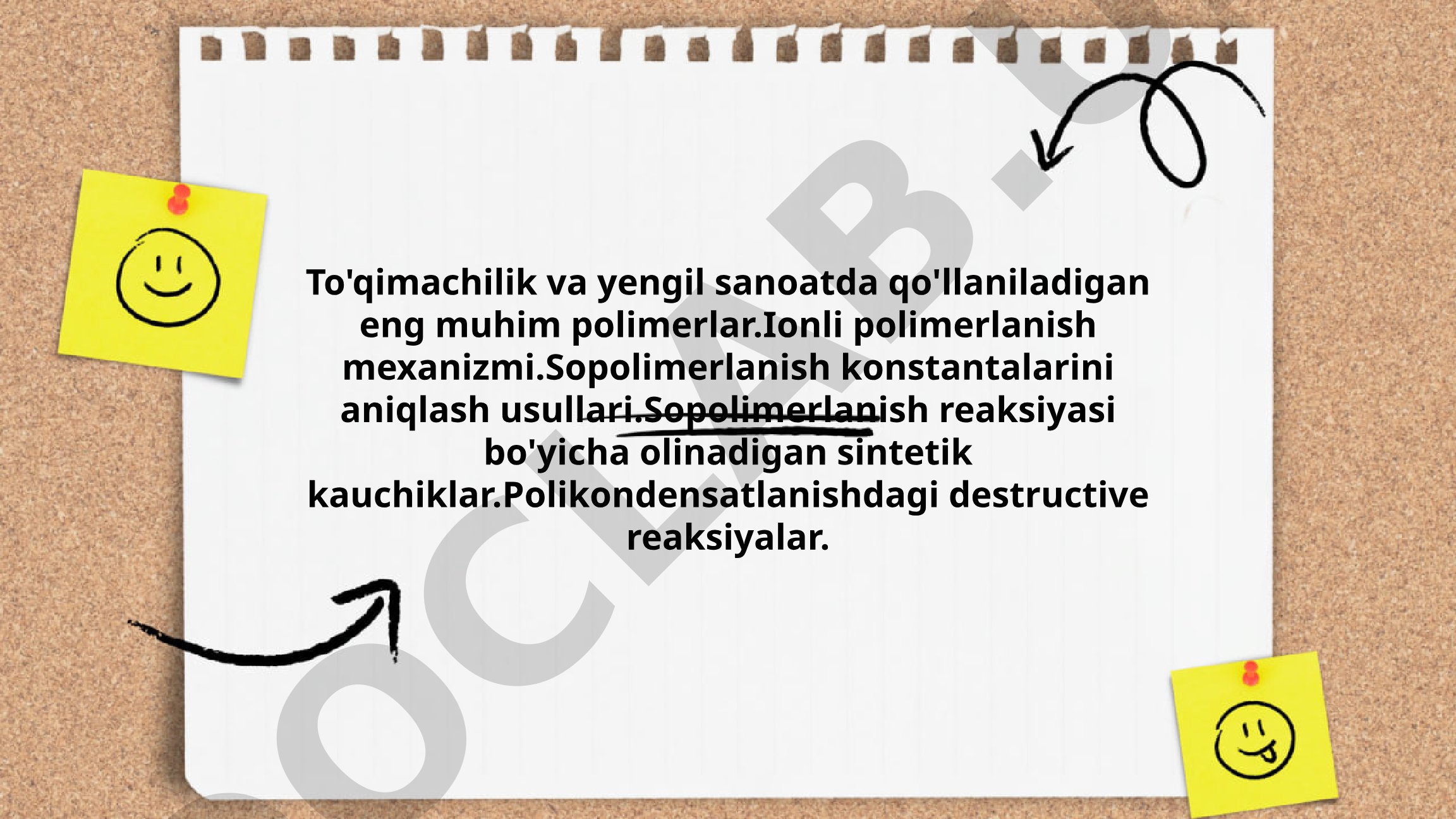 To'qimachilik va yengil sanoatda qo'llaniladigan eng muhim polimerlar