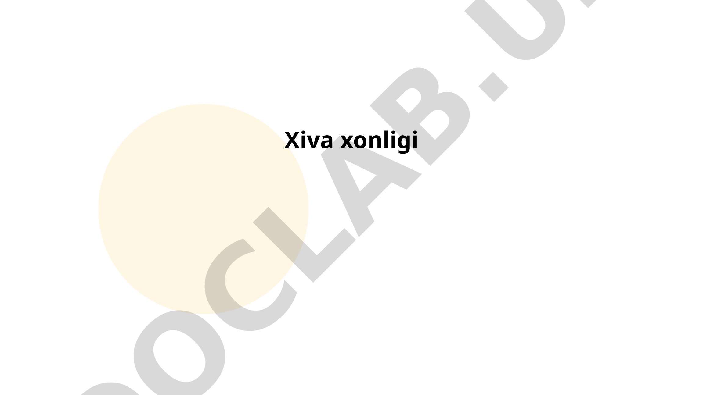 Xiva xonligining tashkil etilishi va tarixi