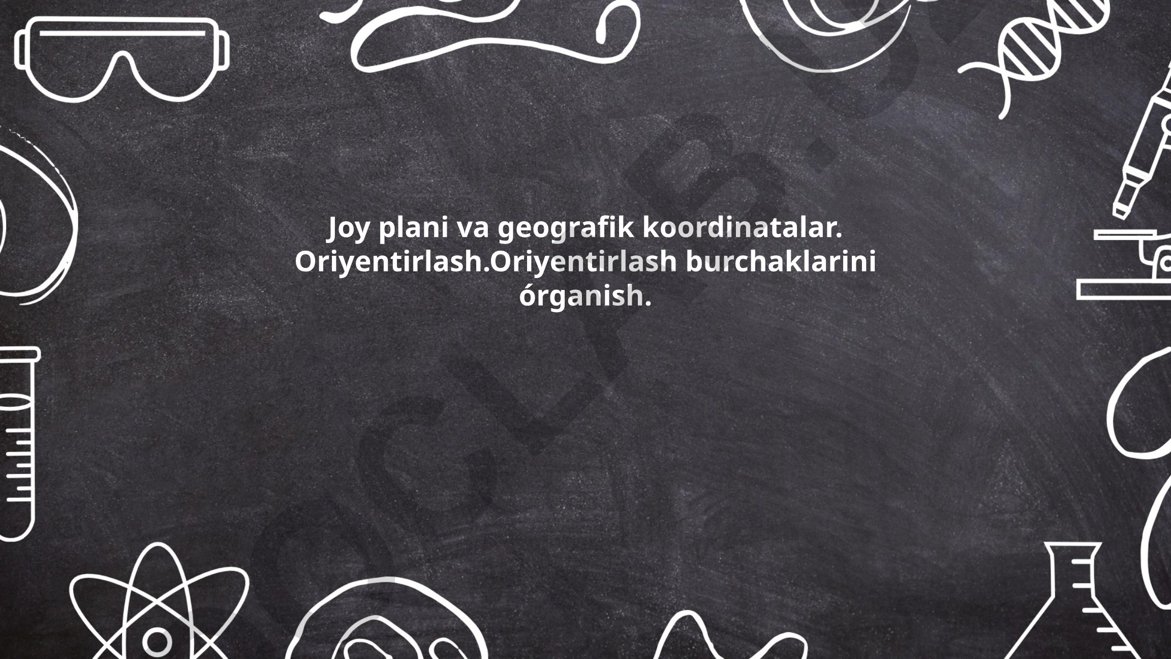 Joy plani va geografik koordinatalarni aniqlash