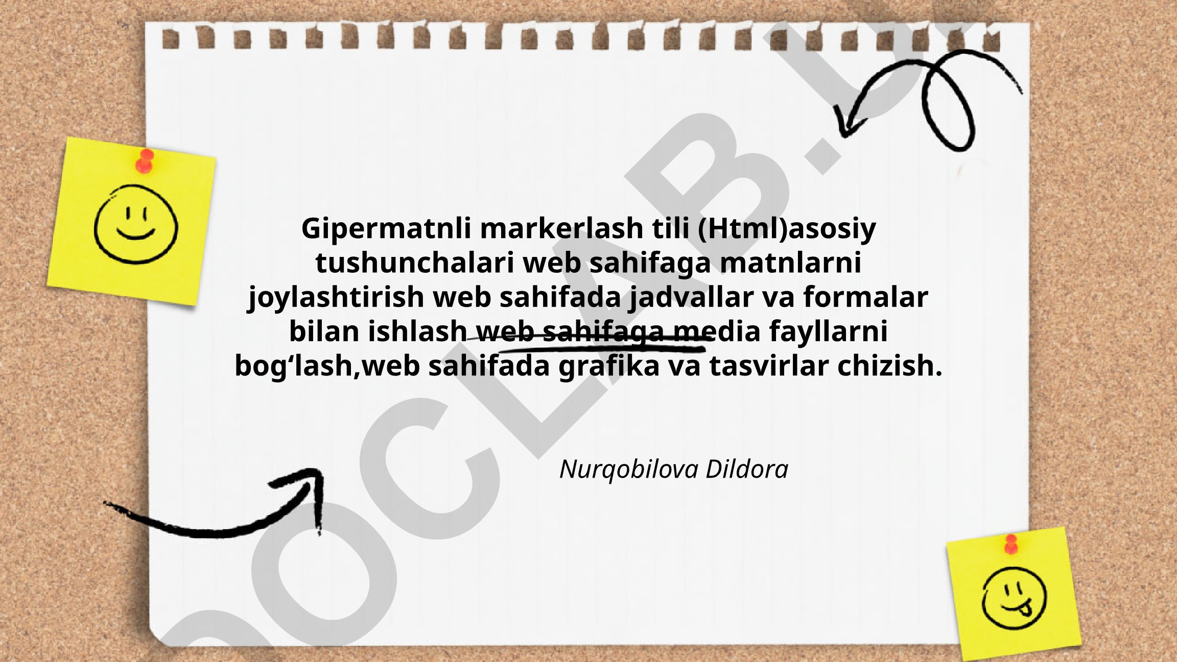 Gipermatnli markerlash tili (HTML) asosiy tushunchalari