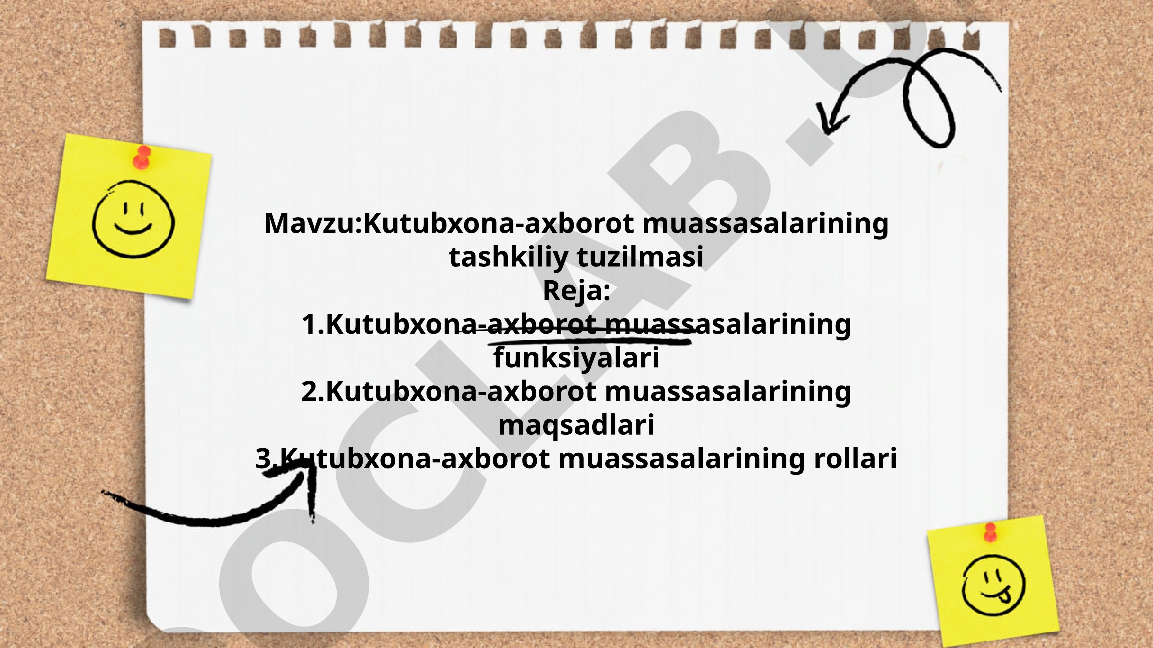 Kutubxona-axborot muassasalarining tashkiliy tuzilmasi