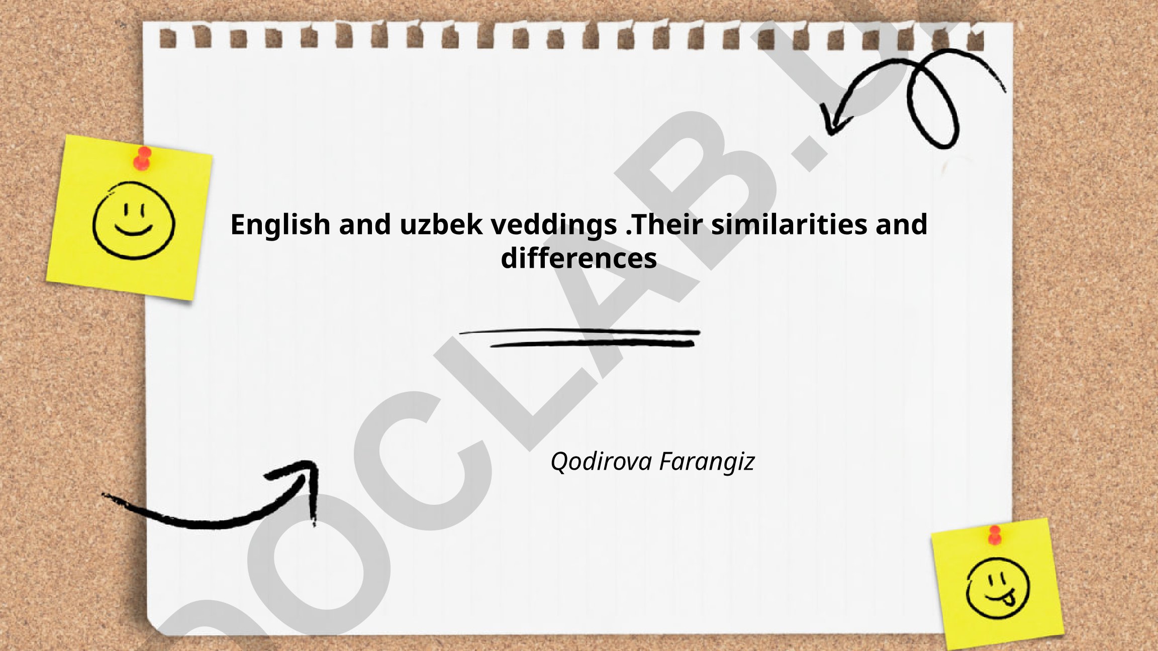 English and Uzbek Weddings: Similarities and Differences