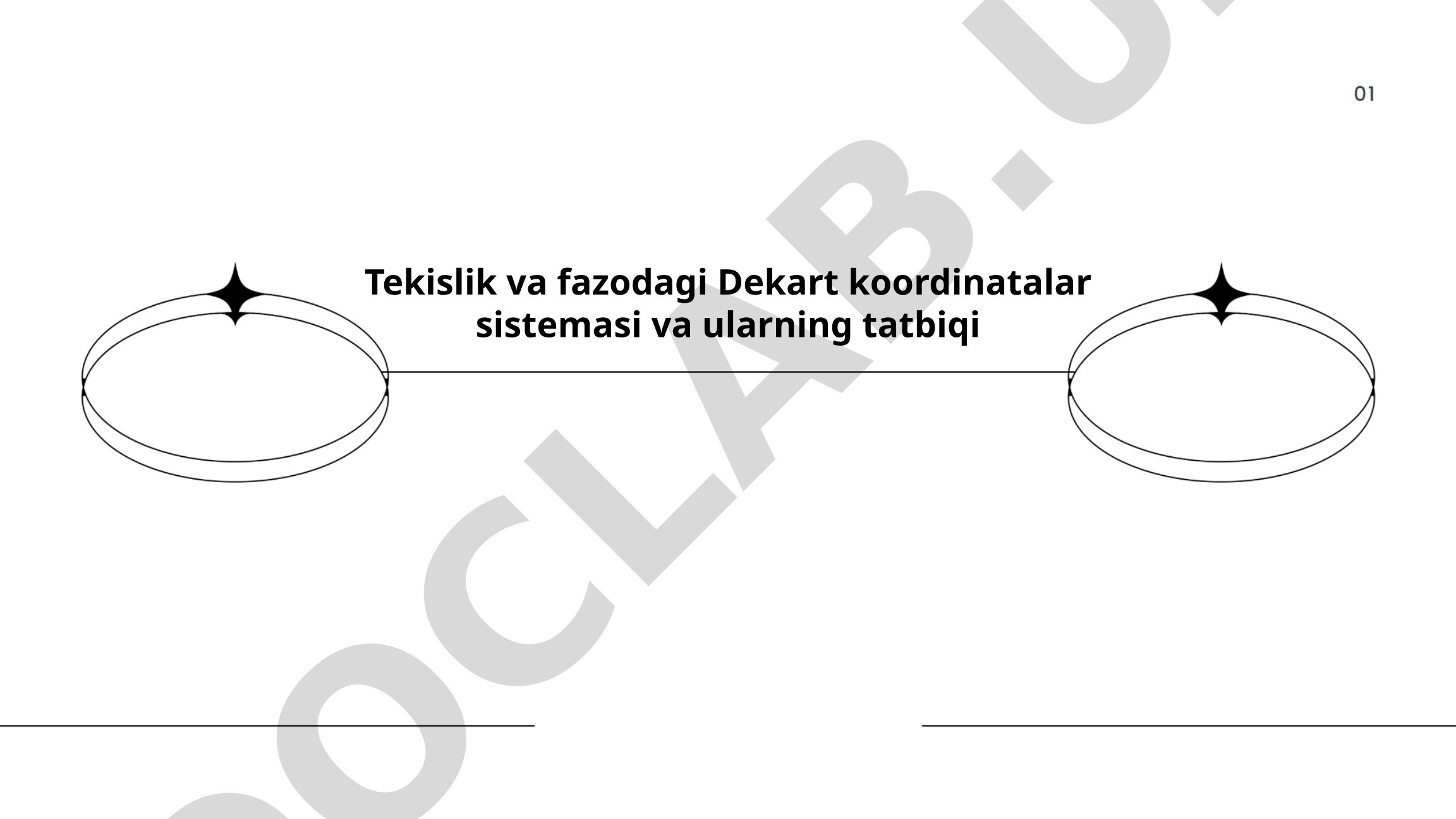 Tekislik va fazodagi Dekart koordinatalar sistemasi va ularning tatbiqi