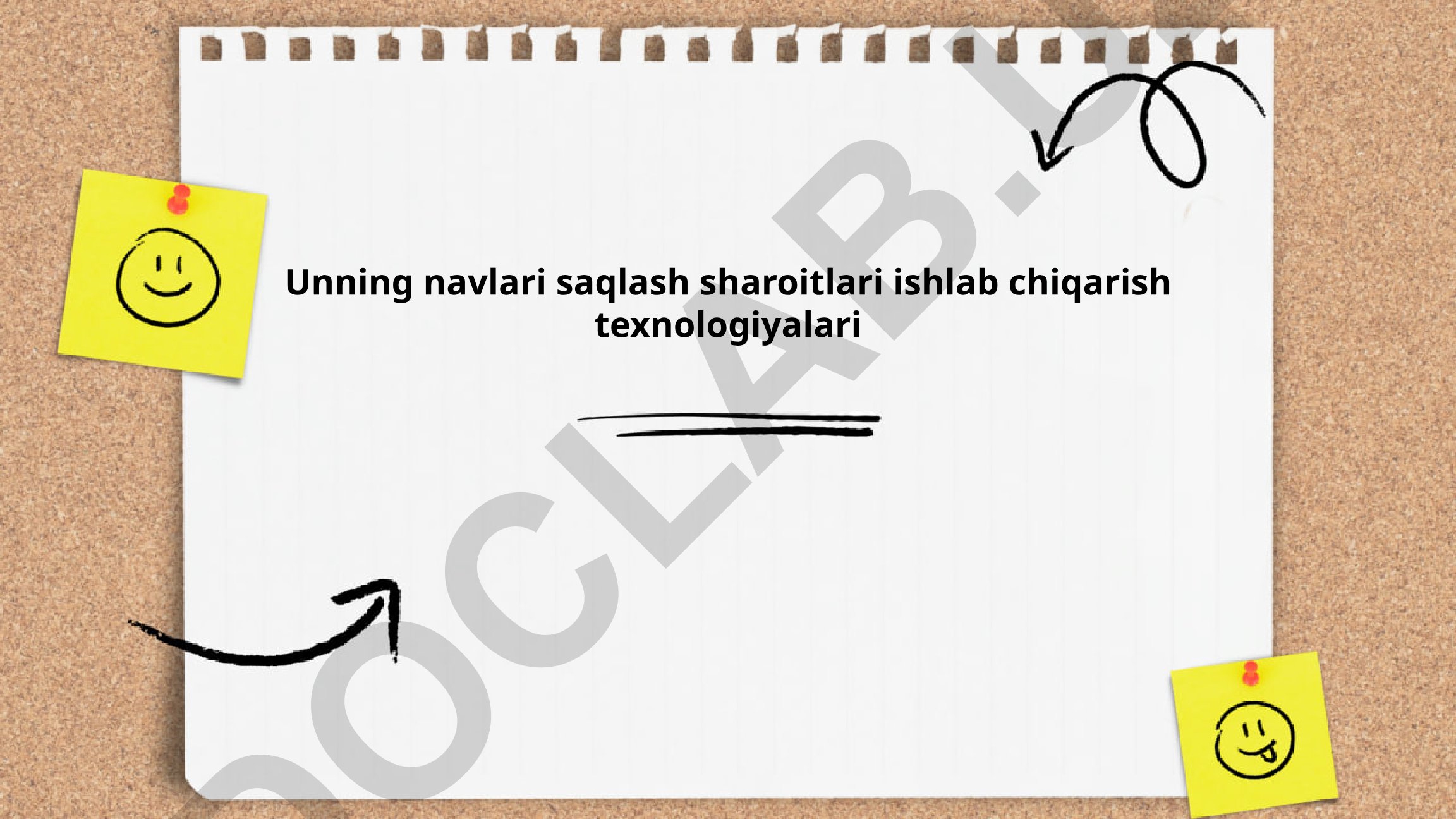 Unning navlari va saqlash texnologiyalari