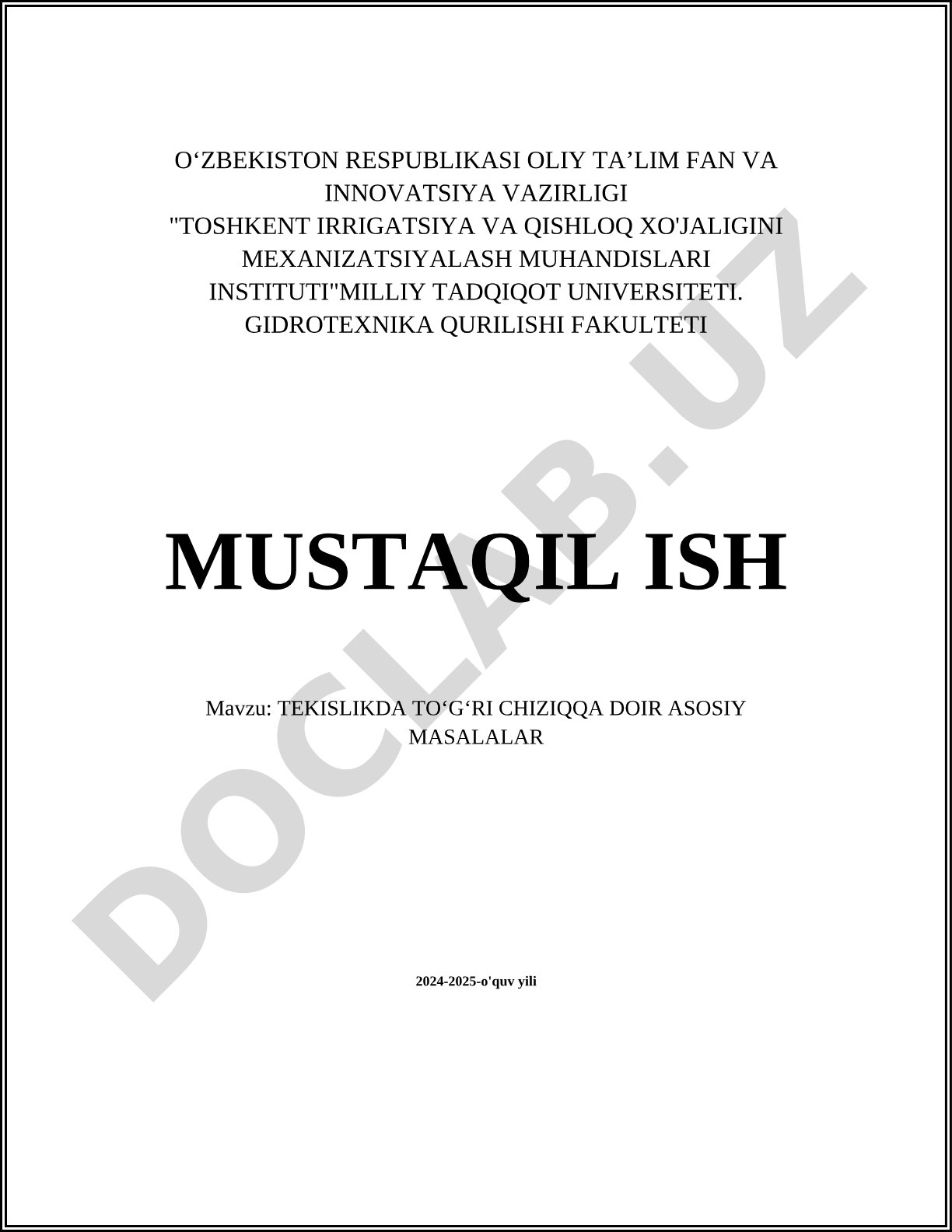Tekislikda toʻgʻri chiziqqa doir asosiy masalalar
