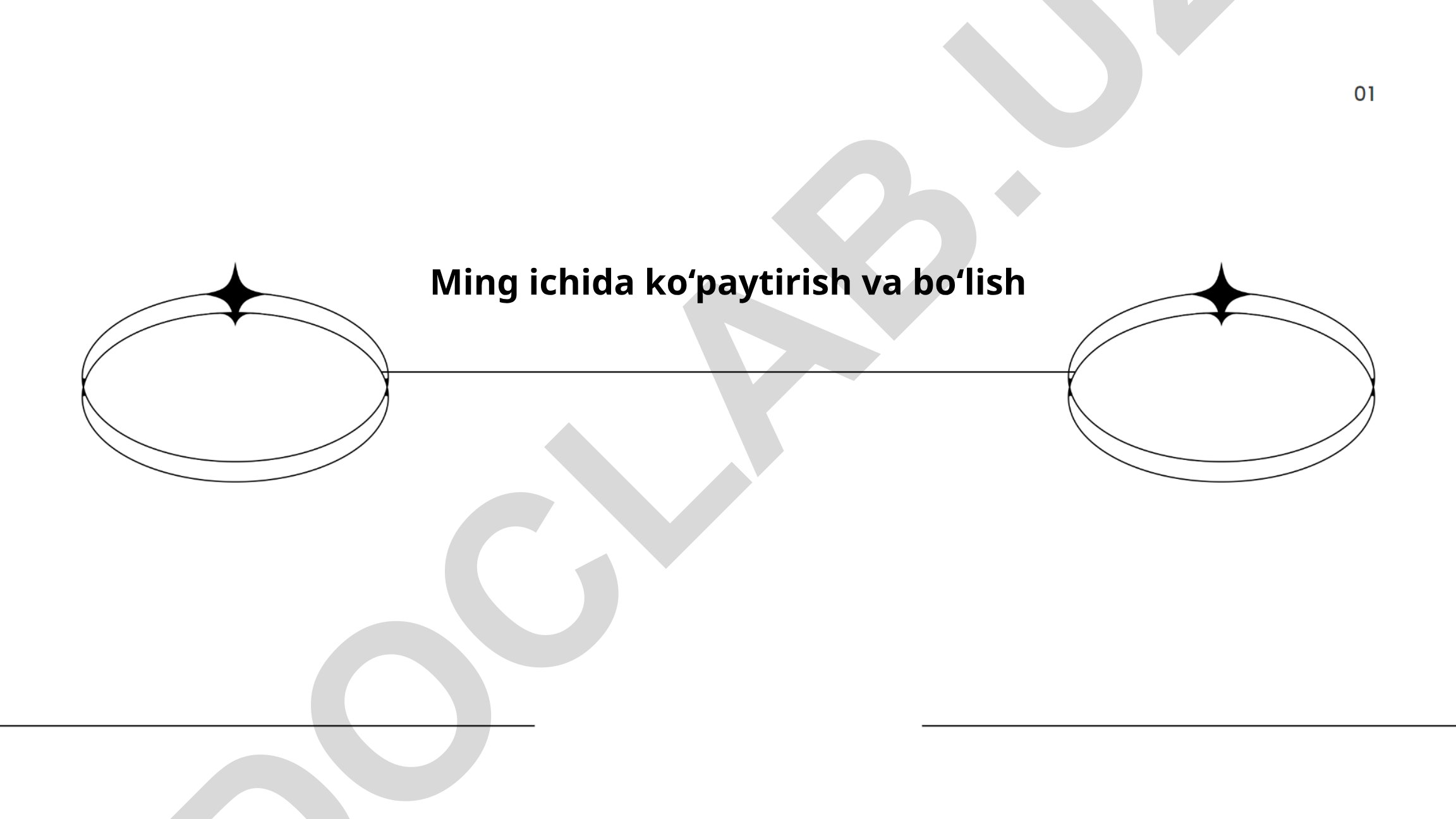 Ming ichida sonlarni ko'paytirish va bo'lish usullari