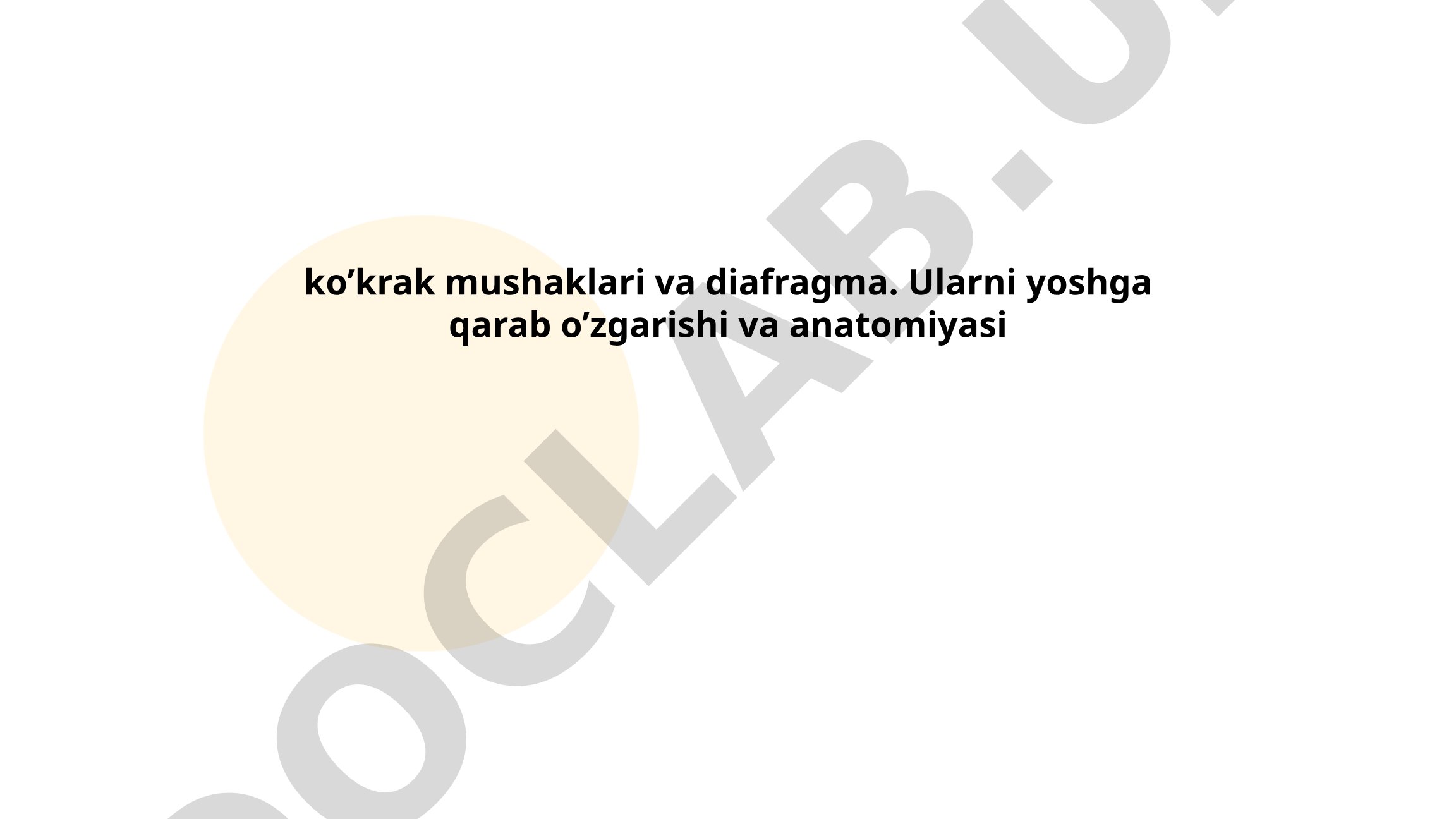 Ko'krak mushaklari va diafragma anatomiyasi
