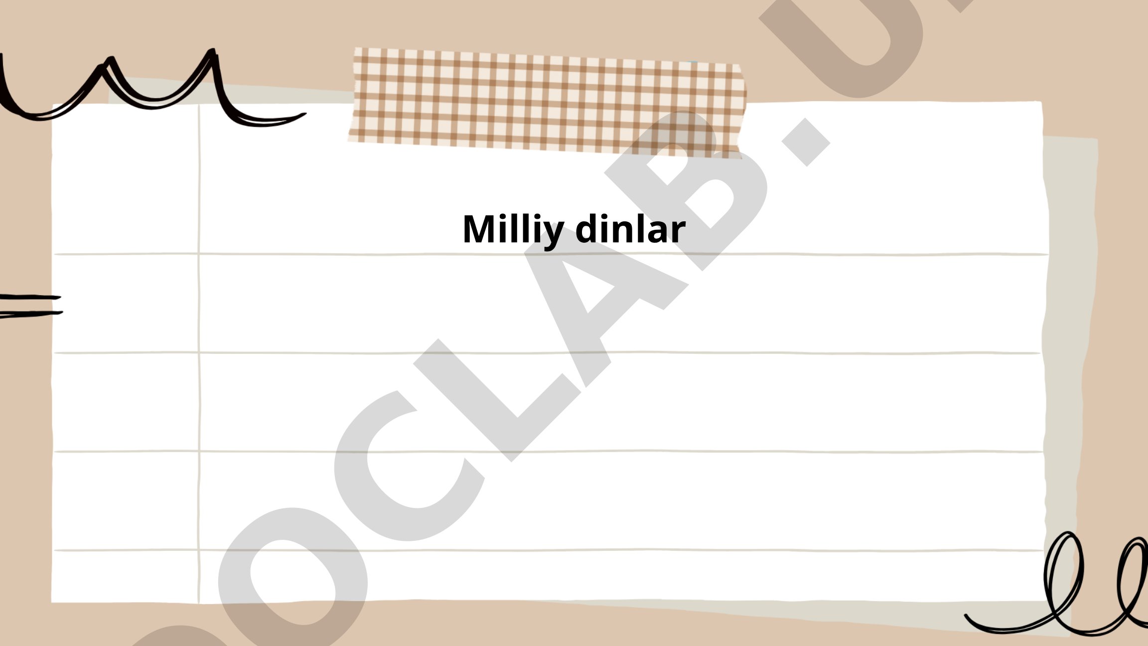 Milliy dinlar