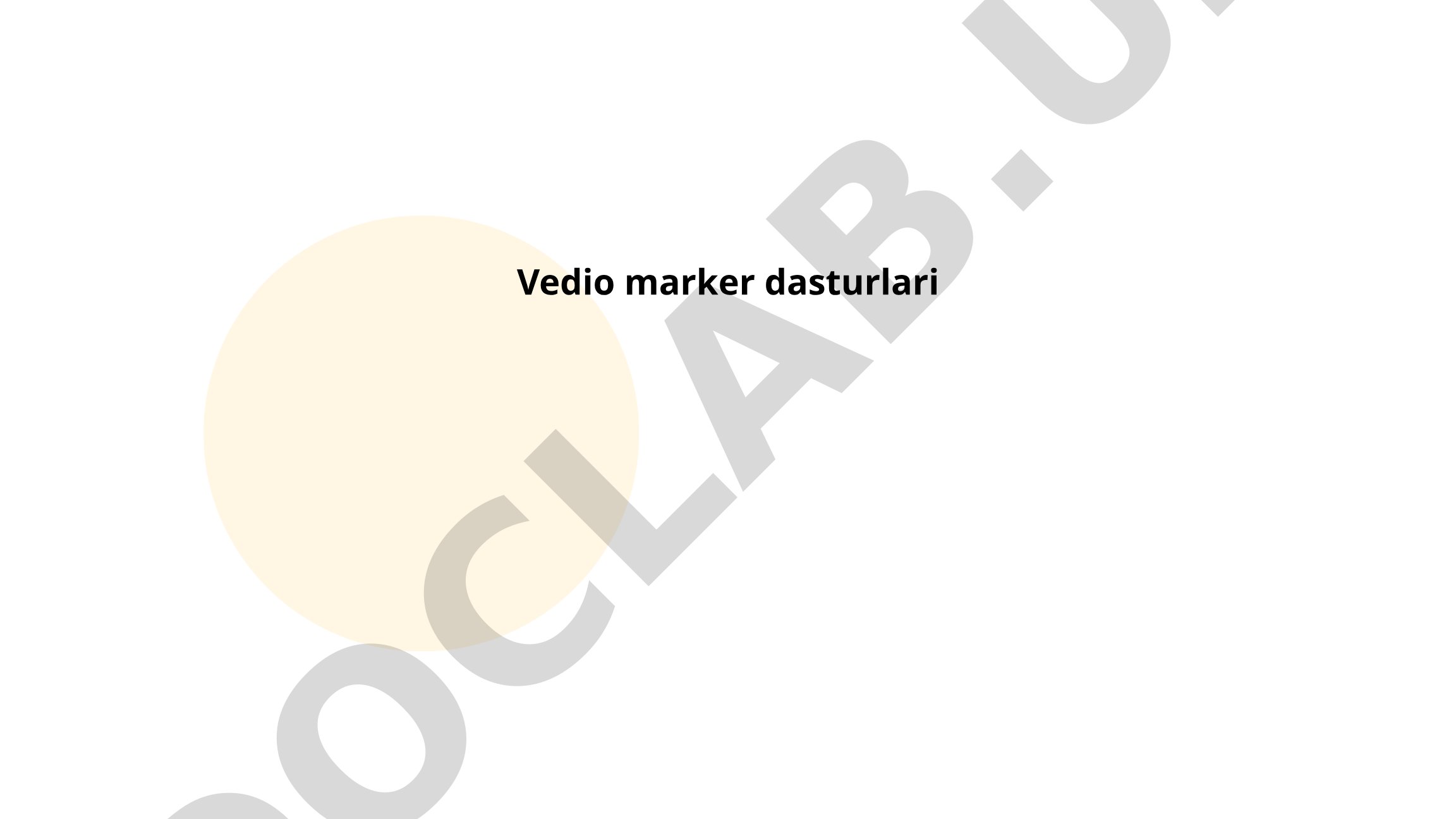 Video marker dasturlari