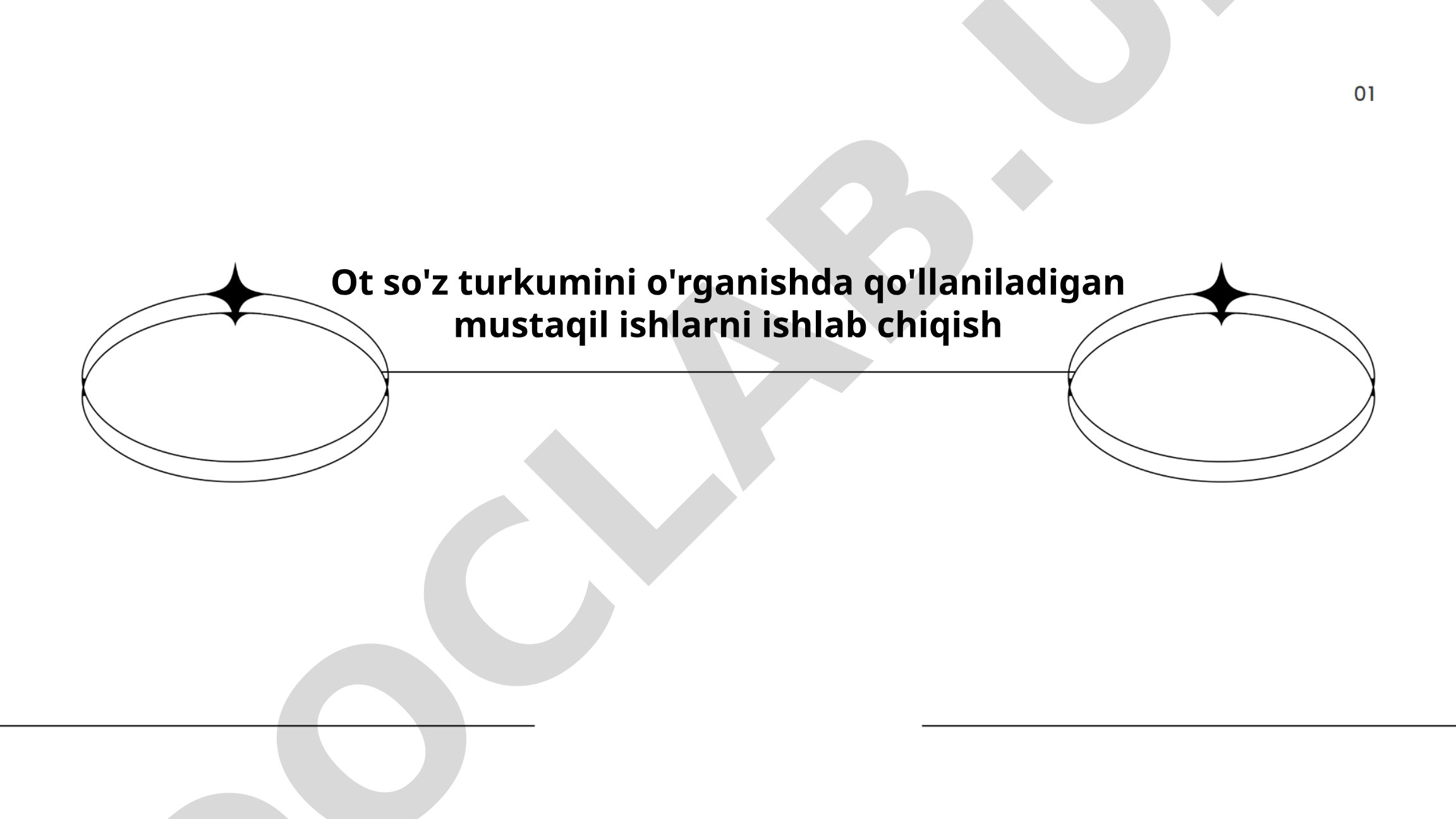 Ot so'z turkumini o'rganishda qo'llaniladigan mustaqil ishlarni ishlab chiqish