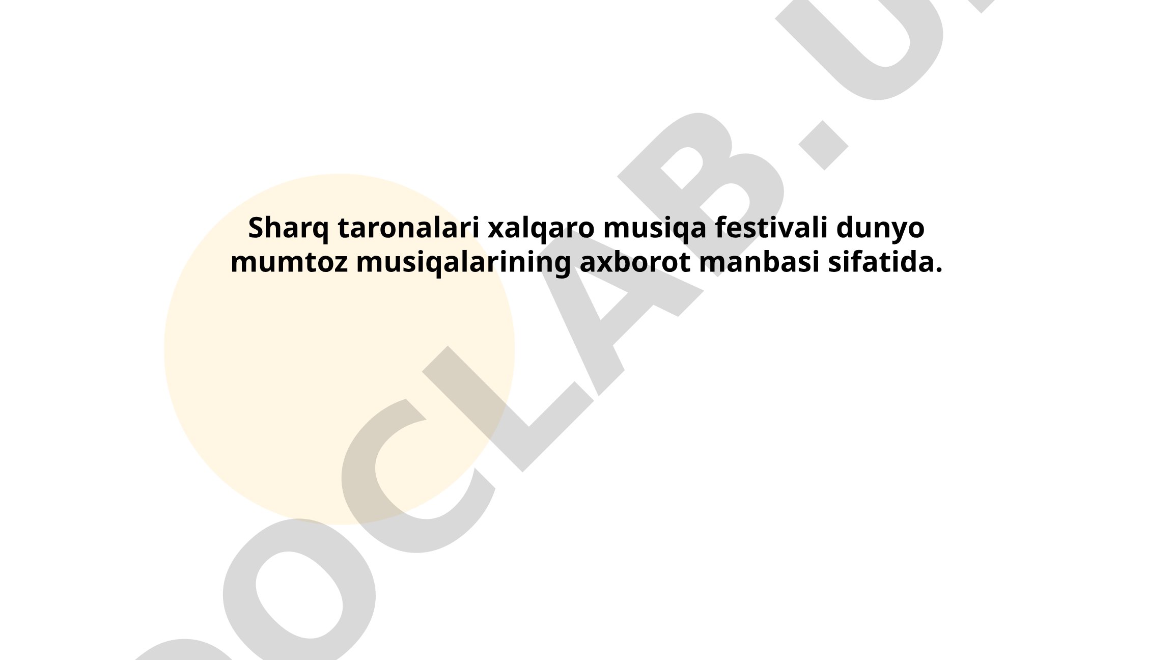 Sharq taronalari xalqaro musiqa festivali dunyo mumtoz musiqalarining axborot manbasi sifatida