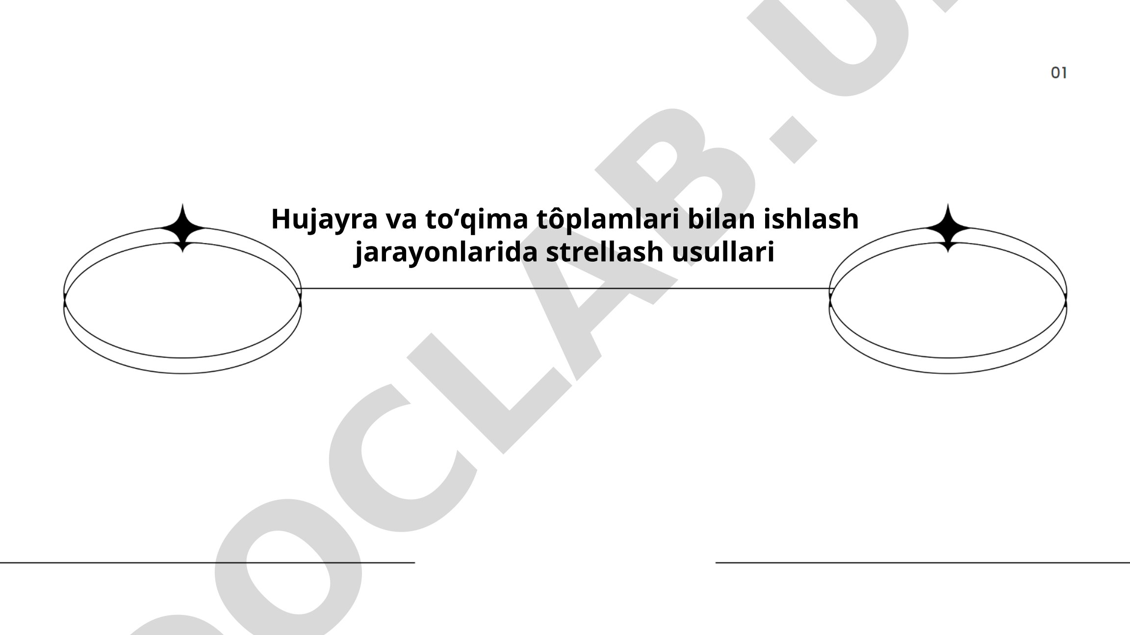 Hujayra va toʻqima tôplamlari bilan ishlash jarayonlarida sterilizatsiya usullari