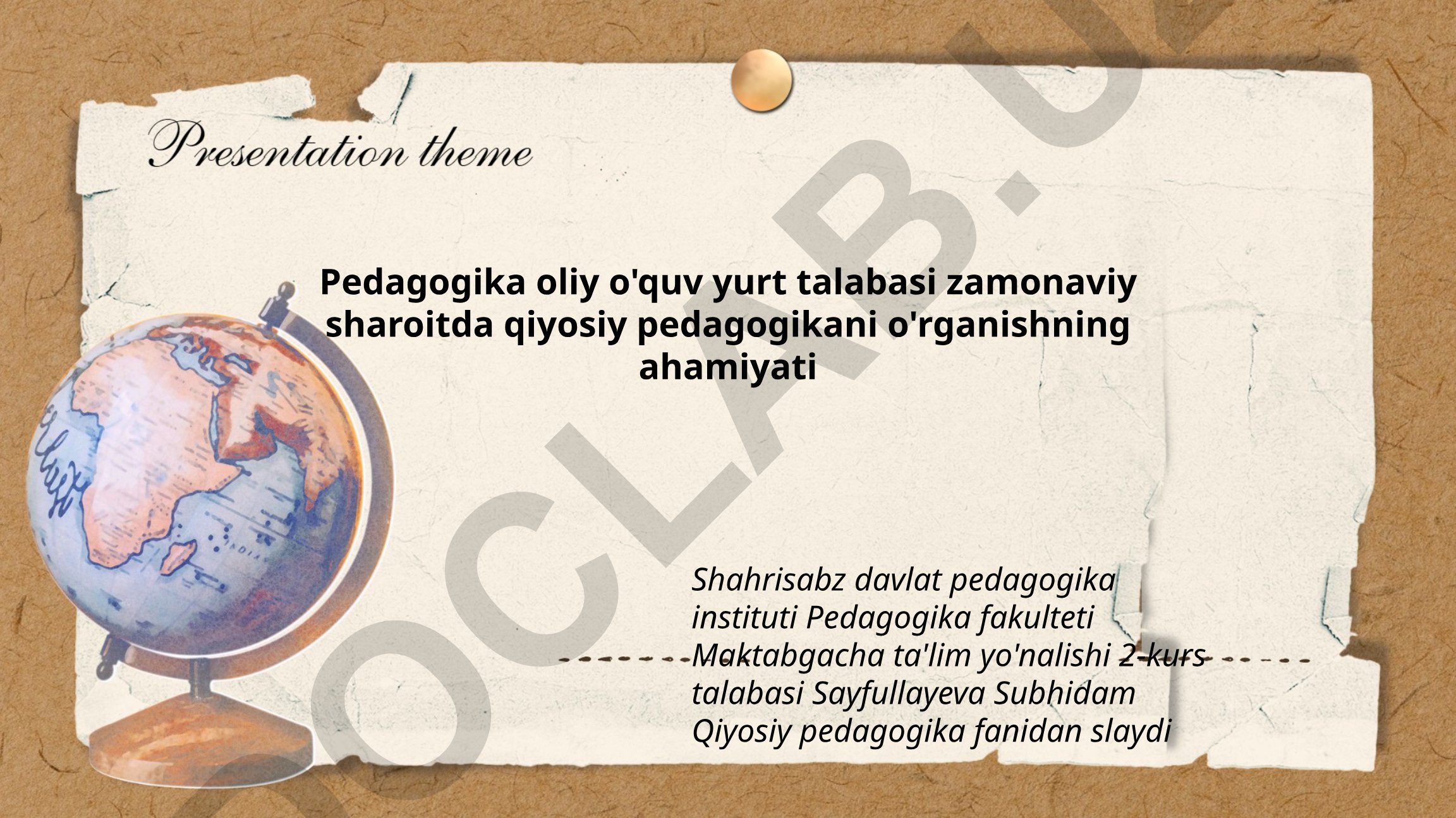 Zamonaviy sharoitda qiyosiy pedagogikani o'rganishning ahamiyati