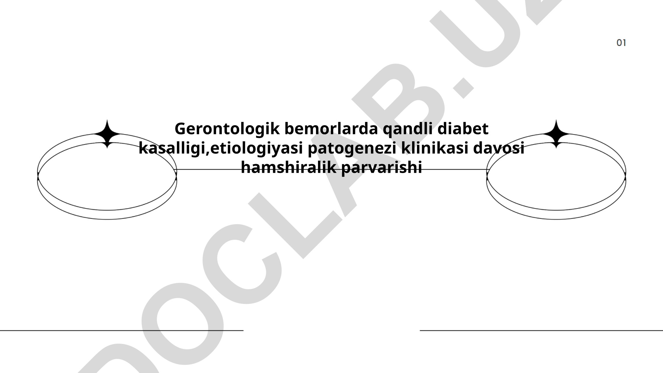 Gerontologik bemorlarda qandli diabet kasalligi