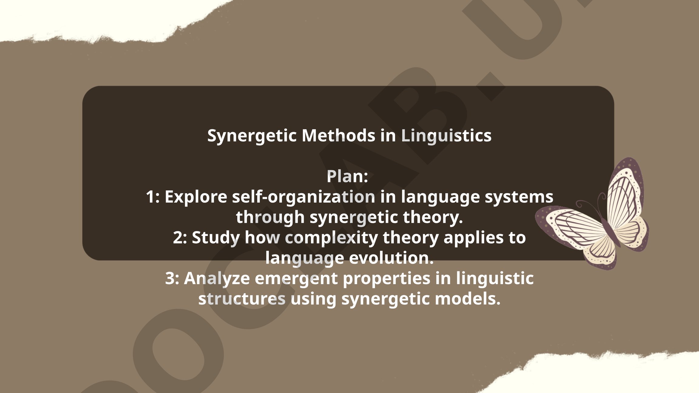 Synergetic Methods in Linguistics