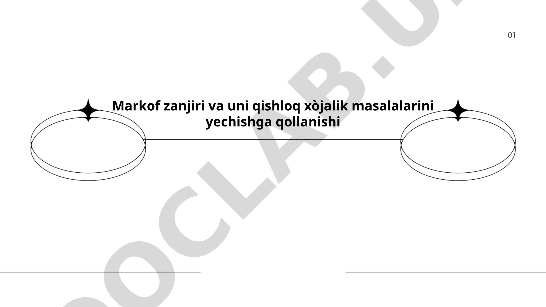 Markov zanjiri va uni qishloq xo'jalik masalalarini yechishga qo'llanishi