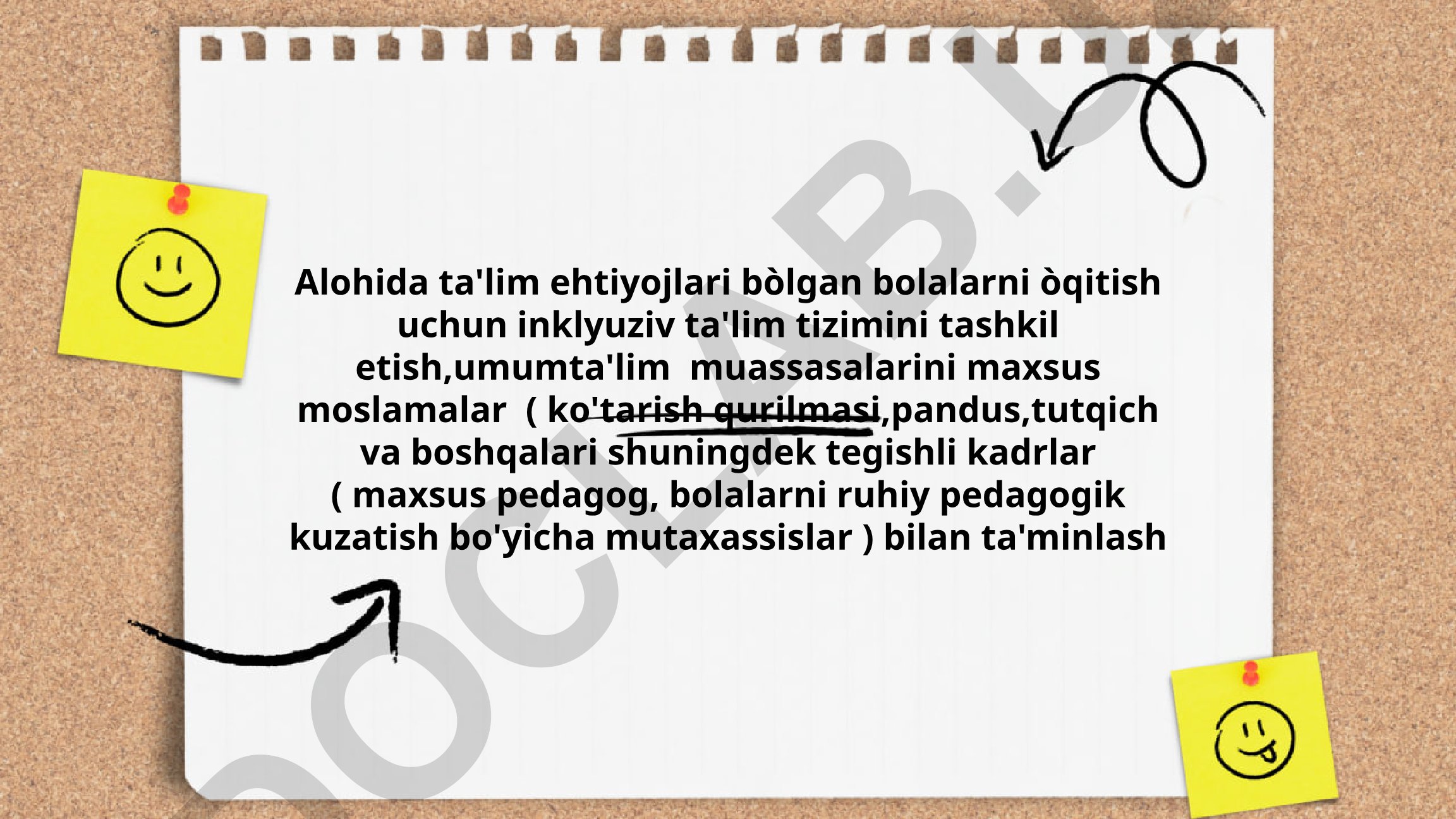Inklyuziv ta'lim tizimini tashkil etish va maxsus pedagogik kadrlarni tayyorlash