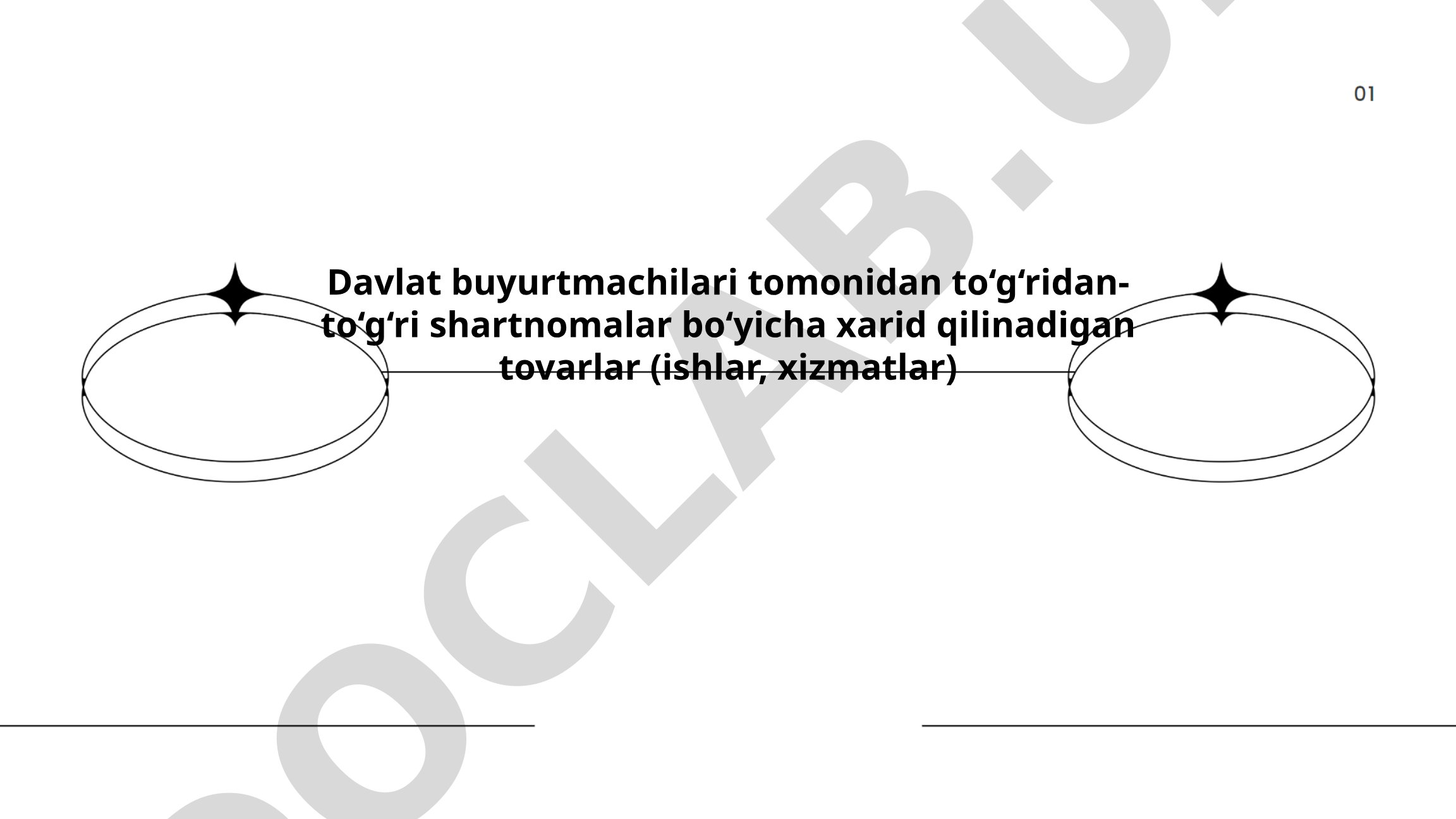 Davlat buyurtmalari tizimi va to'g'ridan-to'g'ri shartnomalar