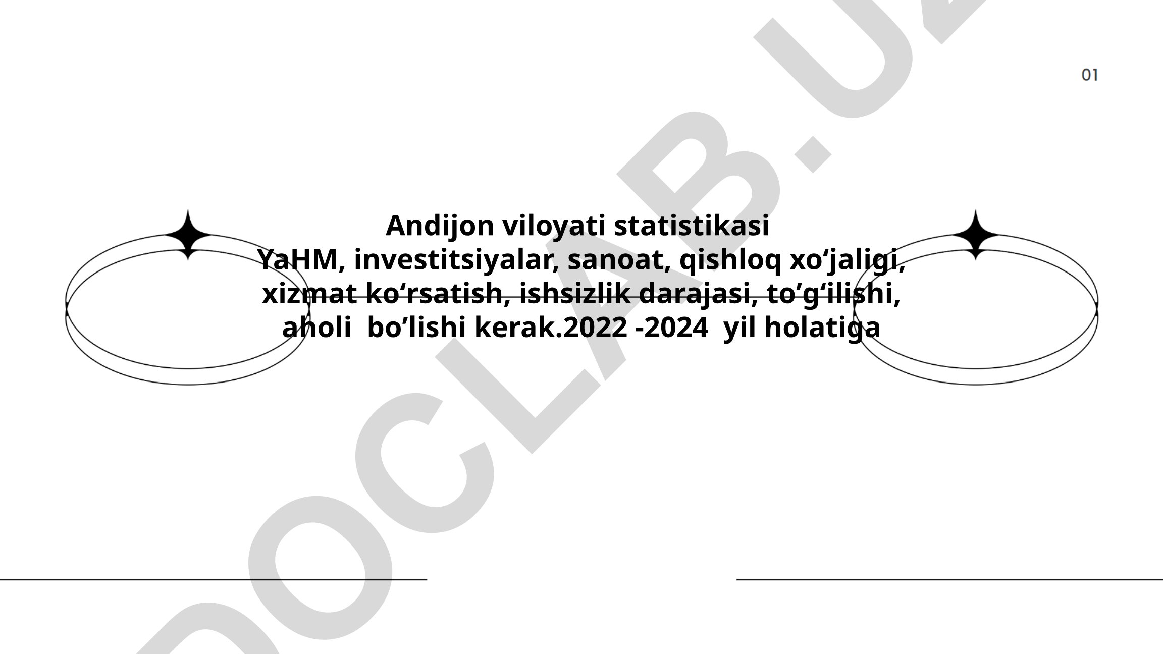 Andijon viloyatining 2022-2024 yillar statistikasi