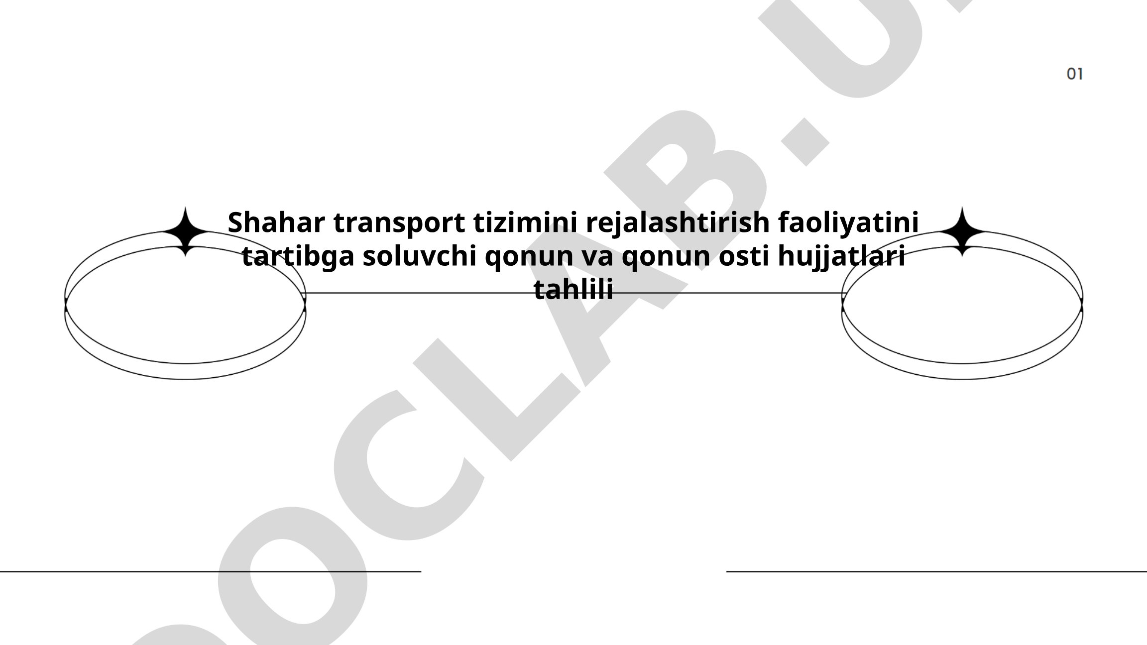 Shahar transport tizimini rejalashtirish faoliyatini tartibga soluvchi qonun va qonun osti hujjatlari tahlili