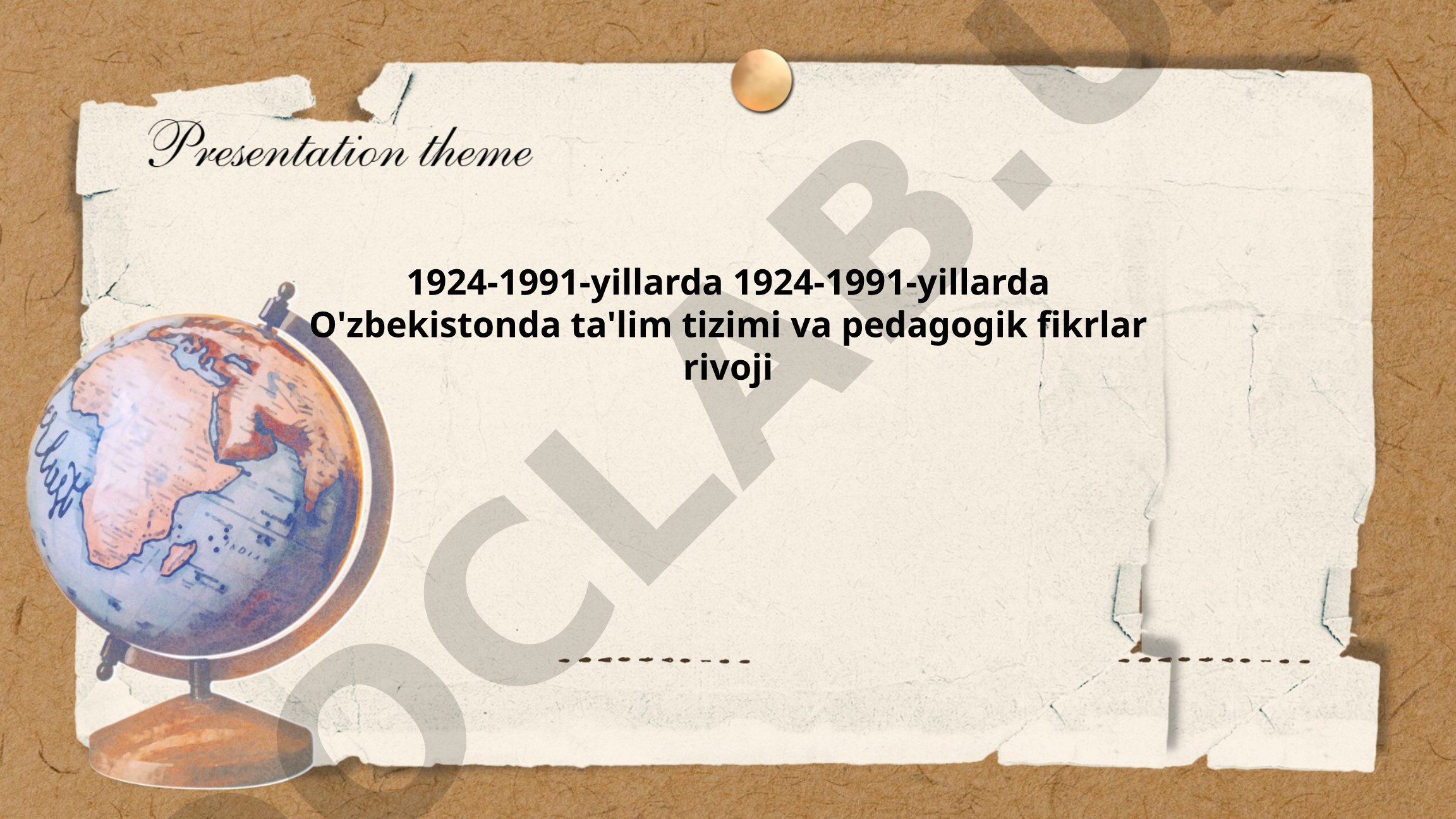 1924-1991-yillarda O'zbekistonda ta'lim tizimi va pedagogik fikrlar rivoji