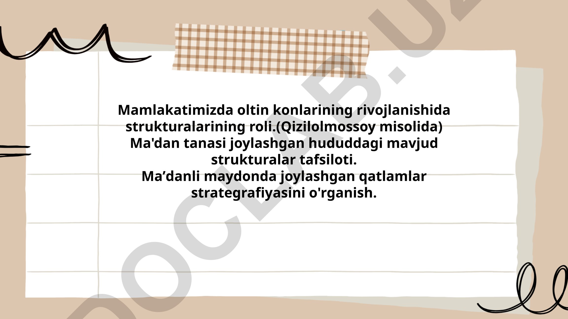 Oltin konlarining rivojlanishida geologik strukturalarning roli (Qizilolmossoy misolida)
