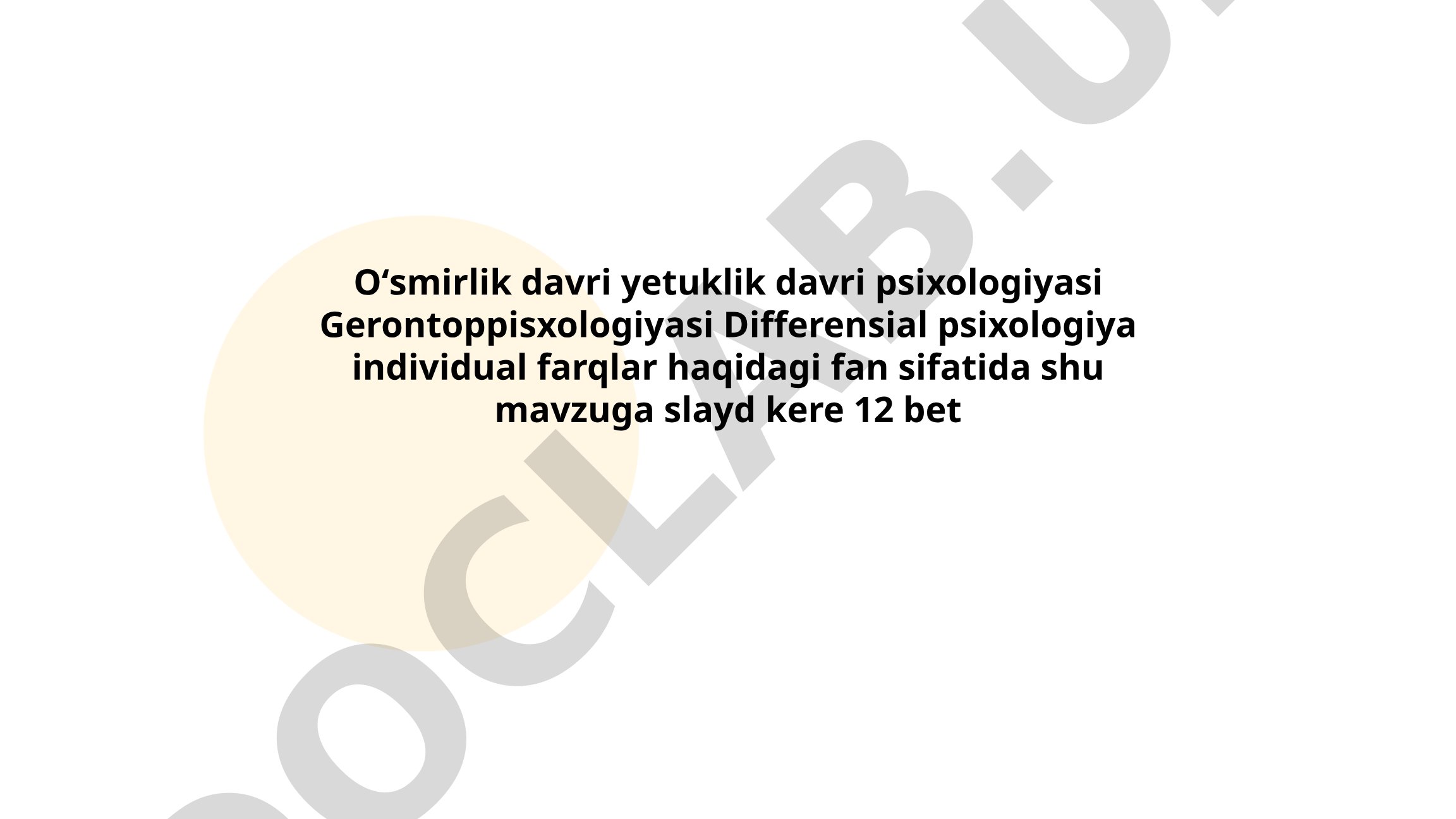 O'smirlik davri rivojlanish xususiyatlari va psixologiyasi