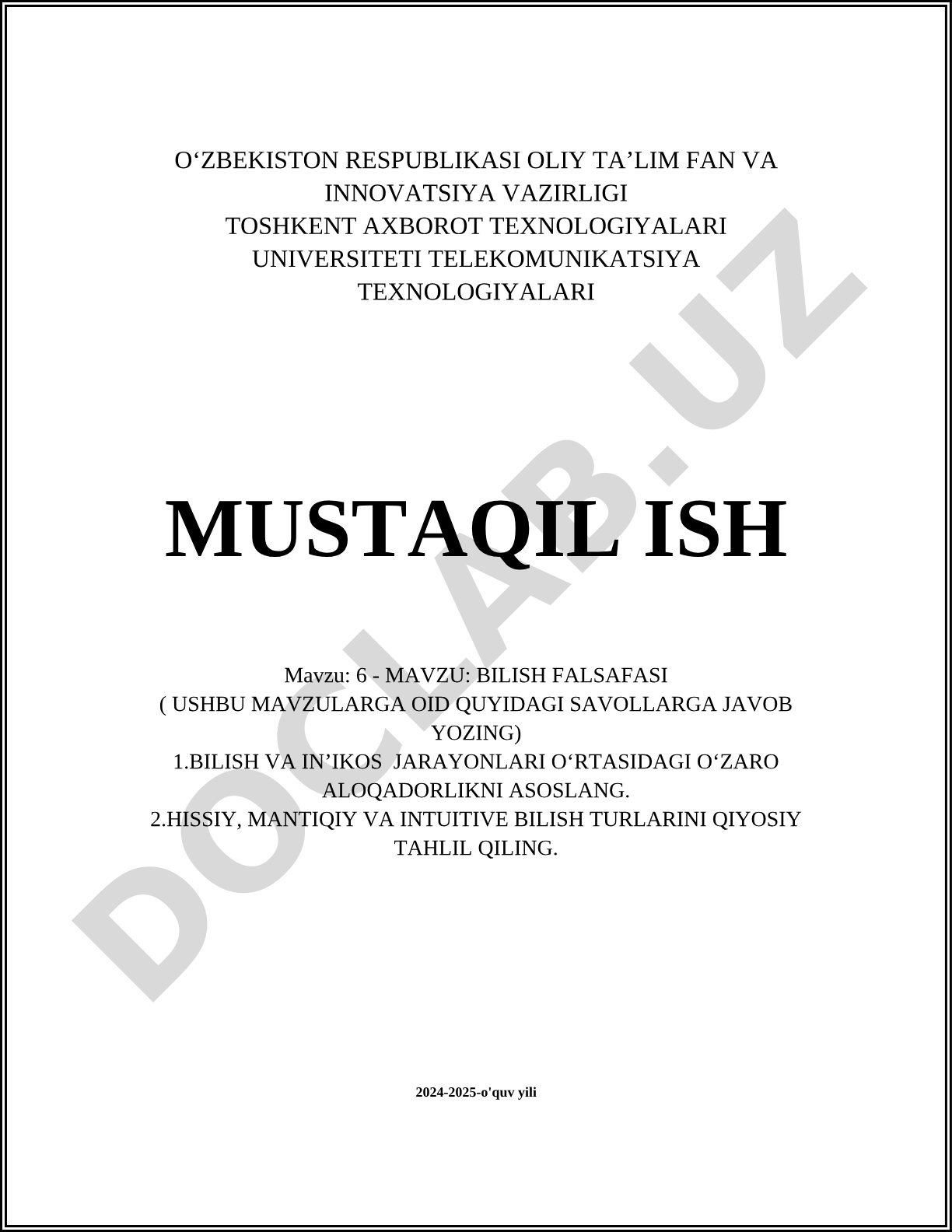 Bilish falsafasi