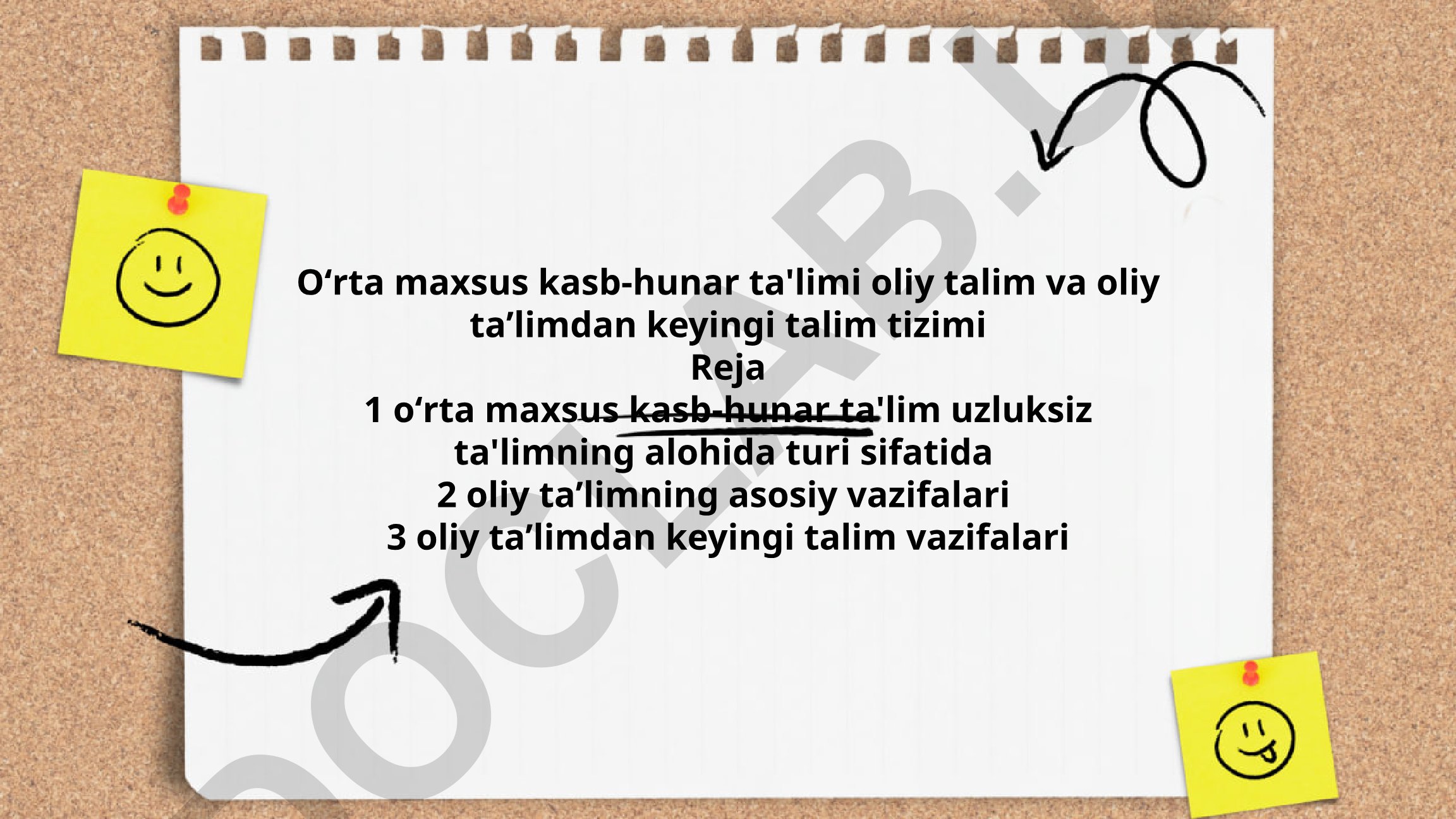Oʻrta maxsus kasb-hunar ta'limi, oliy taʼlim va oliy taʼlimdan keyingi ta'lim tizimi