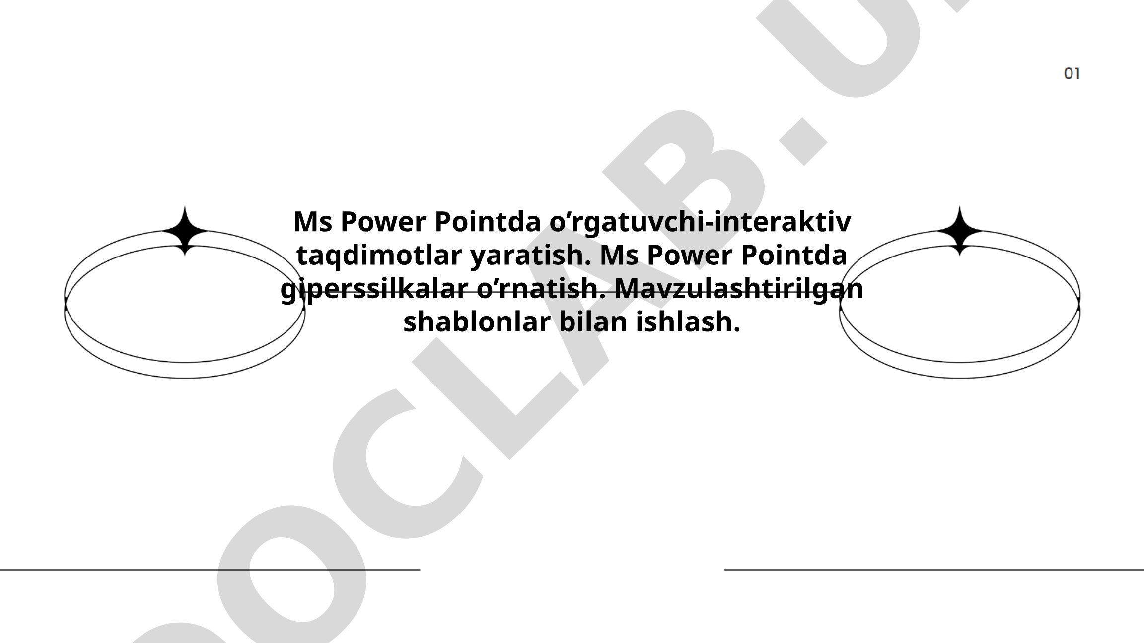 Ms Power Pointda o'rgatuvchi-interaktiv taqdimotlar yaratish