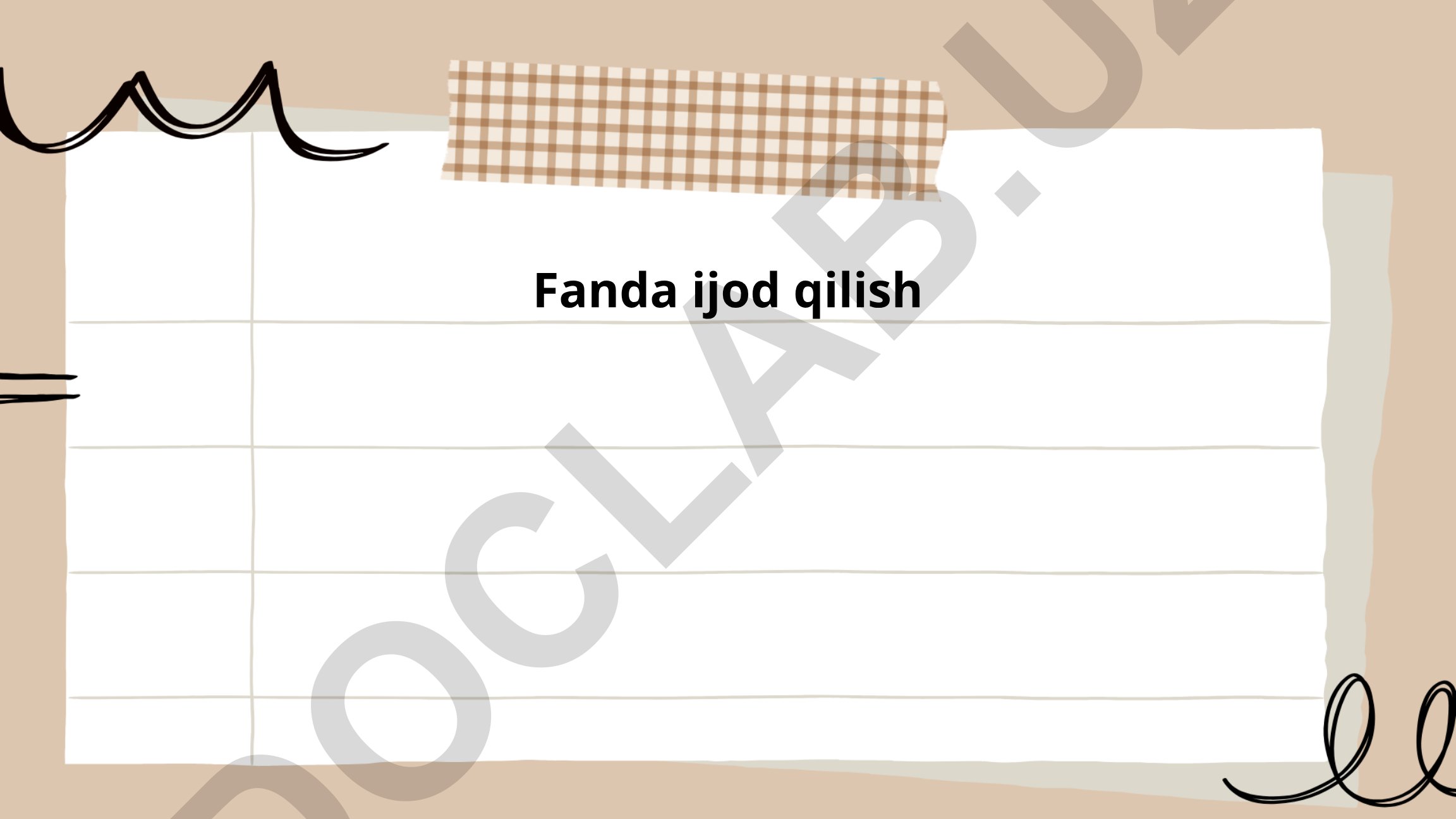 Fanda ijod qilish va ilmiy tadqiqotlar